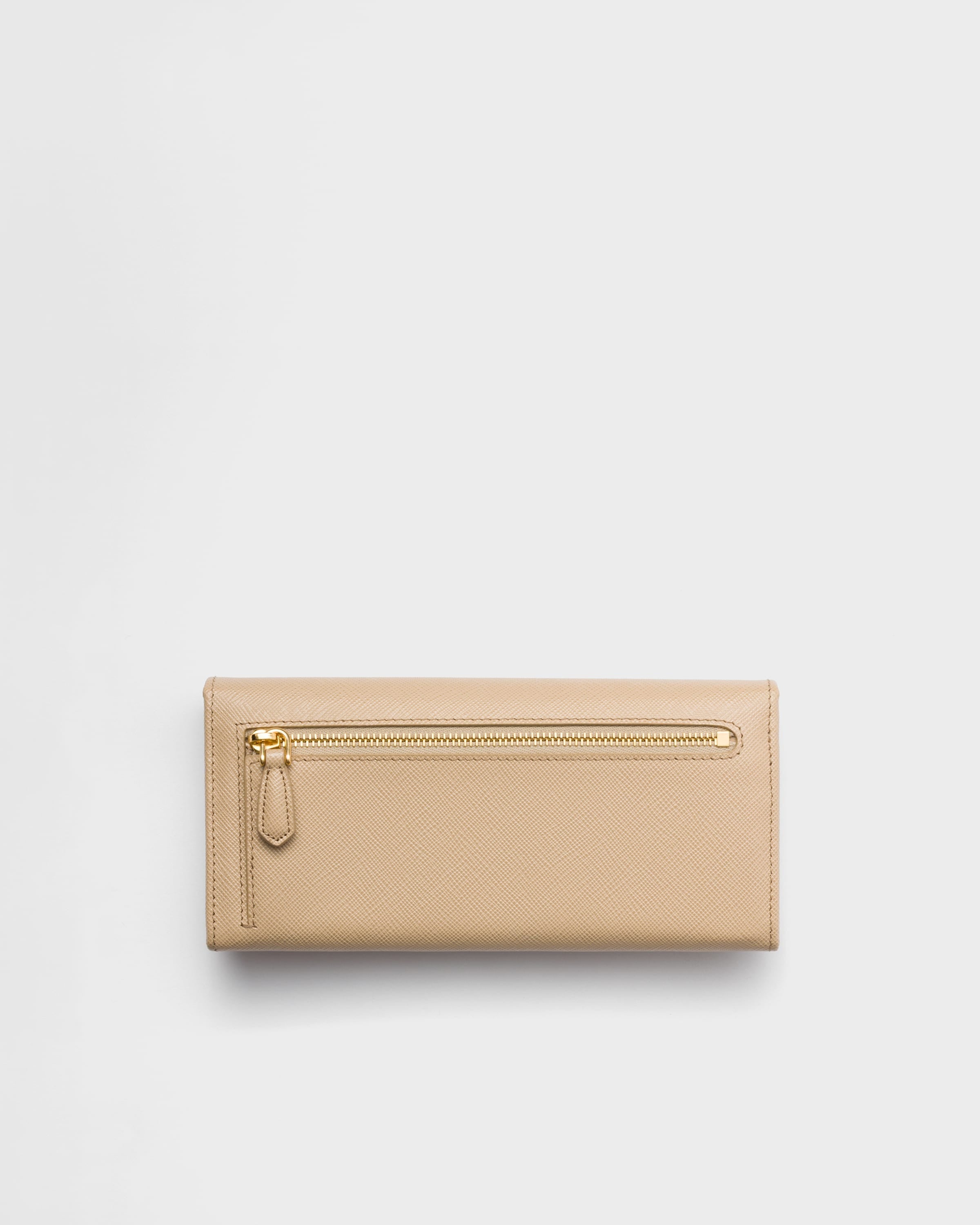 Large Saffiano Leather Wallet Sand/Caramel