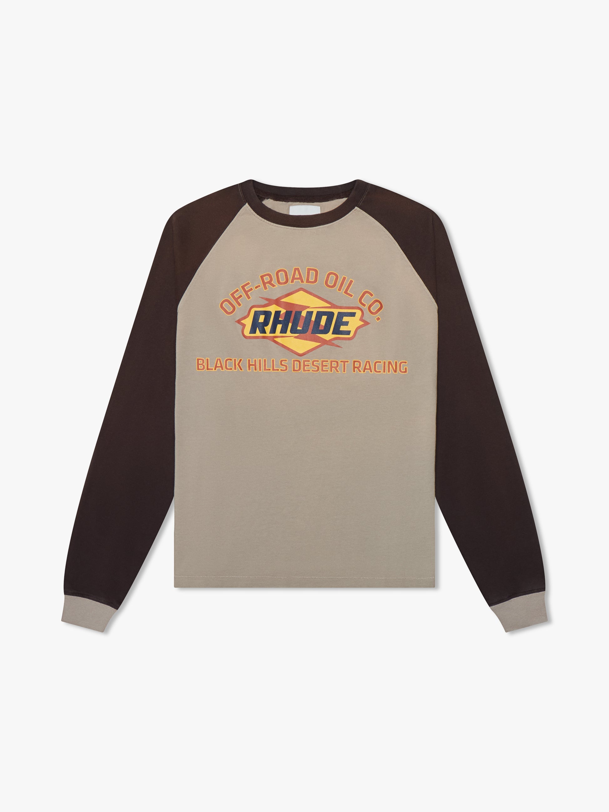 BLACK HILLS RAGLAN LS TEE - ELEPHANT/BLACK