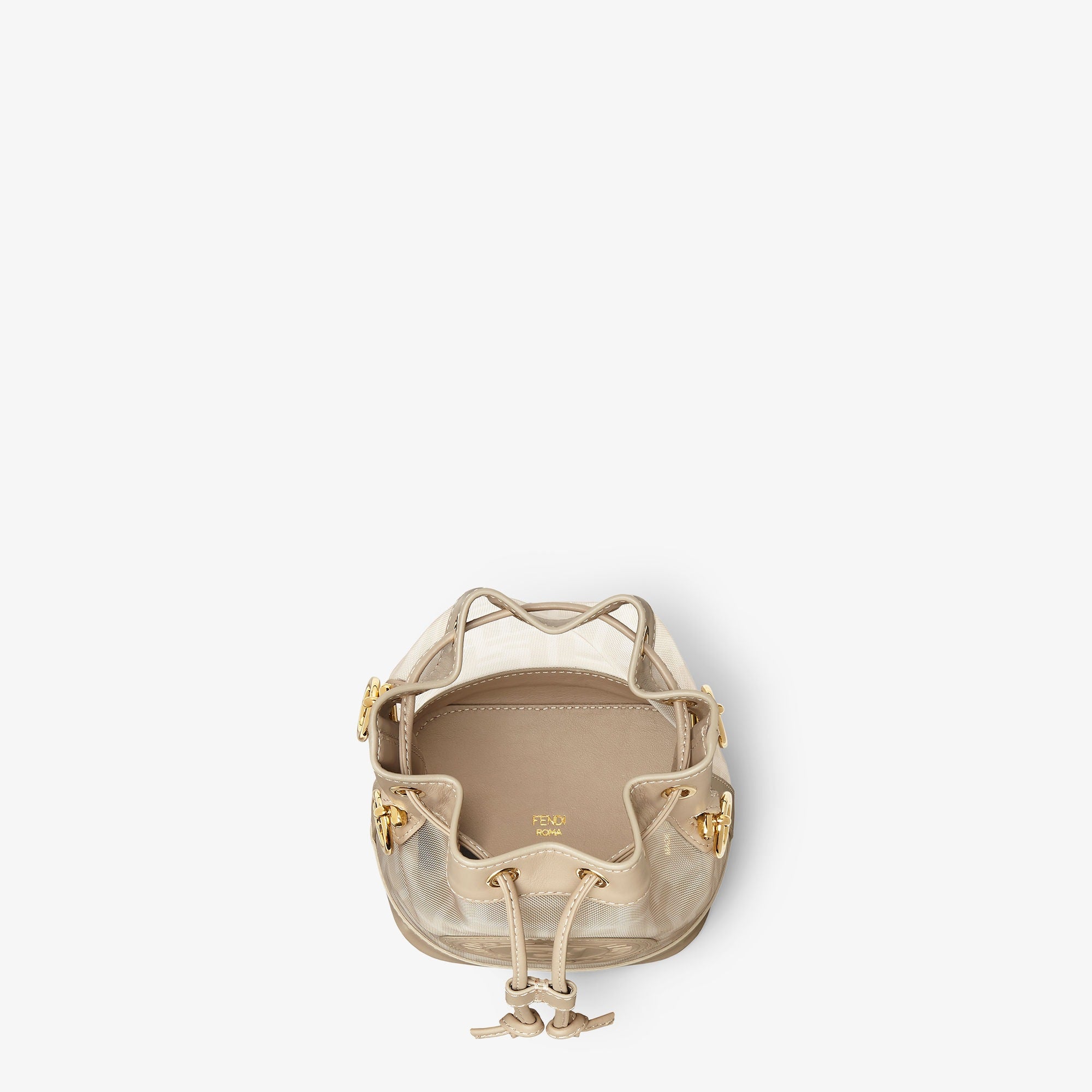 Mon Tresor Dove gray FF mesh mini-bag