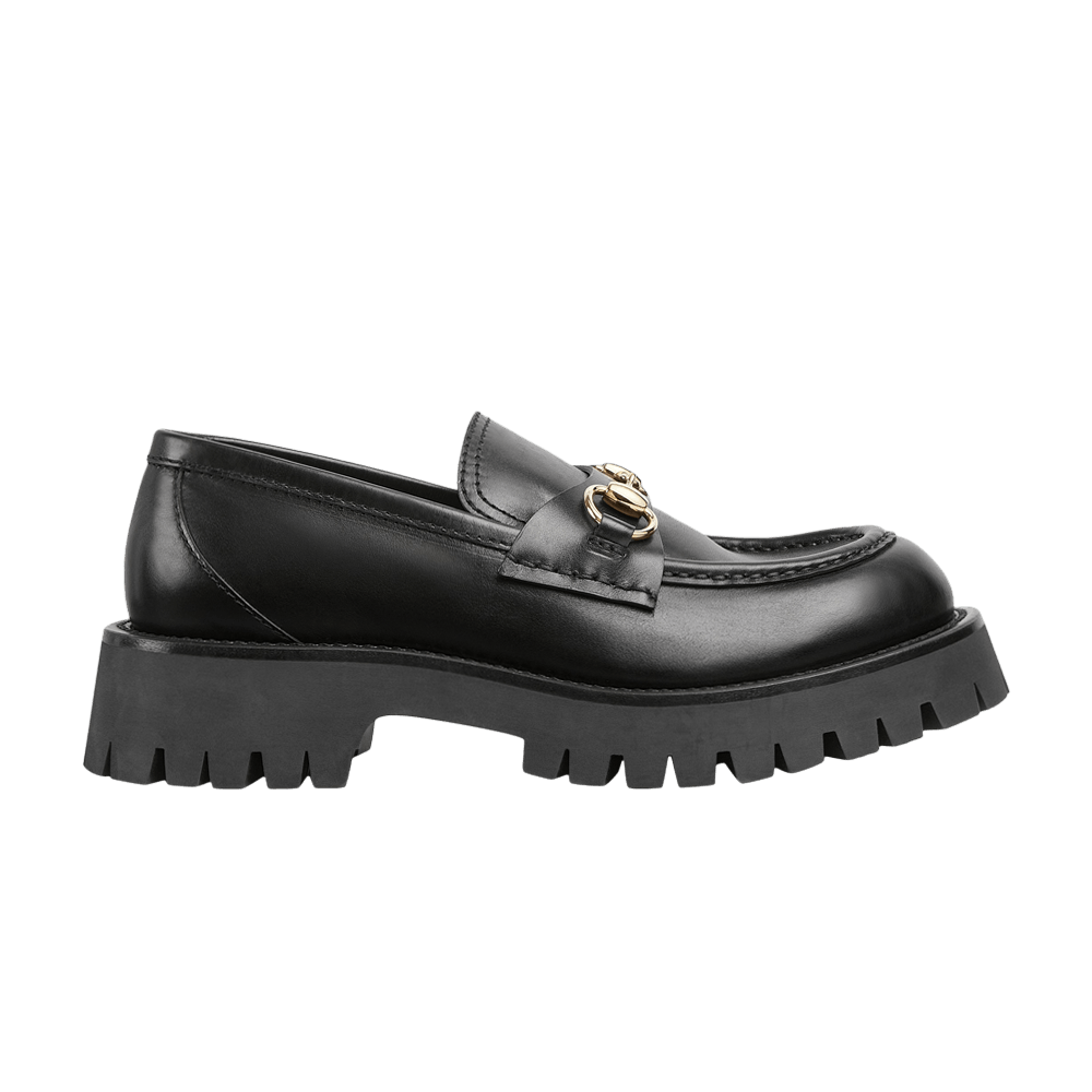 Gucci Wmns Lug Sole Horsebit Loafer 'Black'