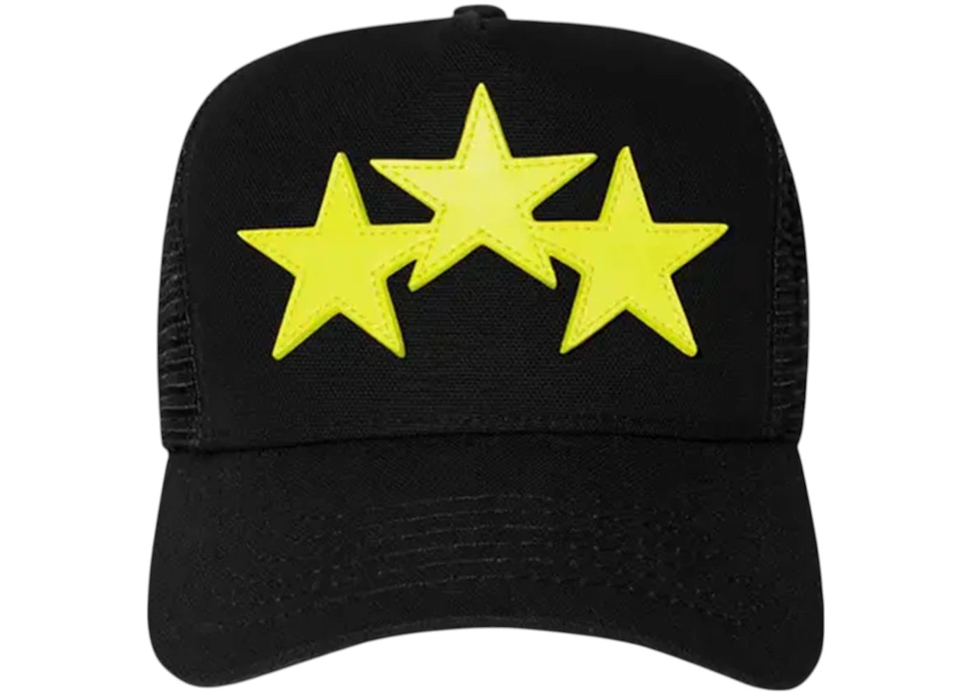 AMIRI Three Star Trucker Hat Black/Lime