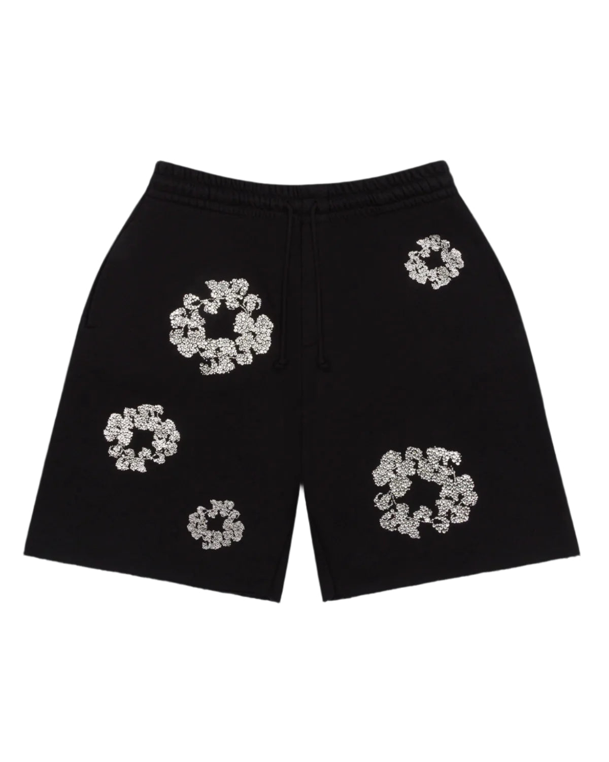 Cashmere Swarovski Cotton Wreath Shorts Black