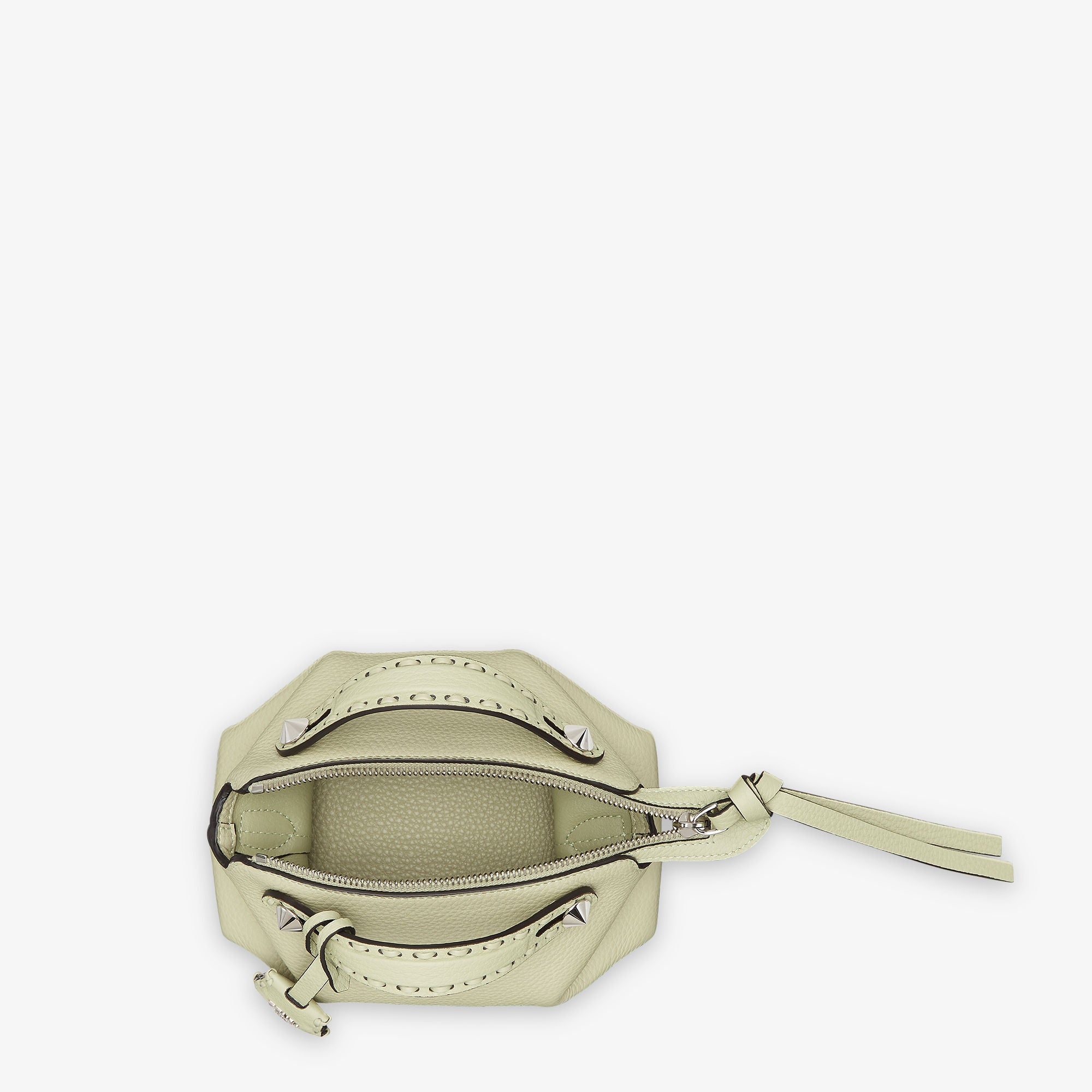 By The Way Selleria Mini Sage green Selleria mini-bag with 156 hand-sewn topstitches