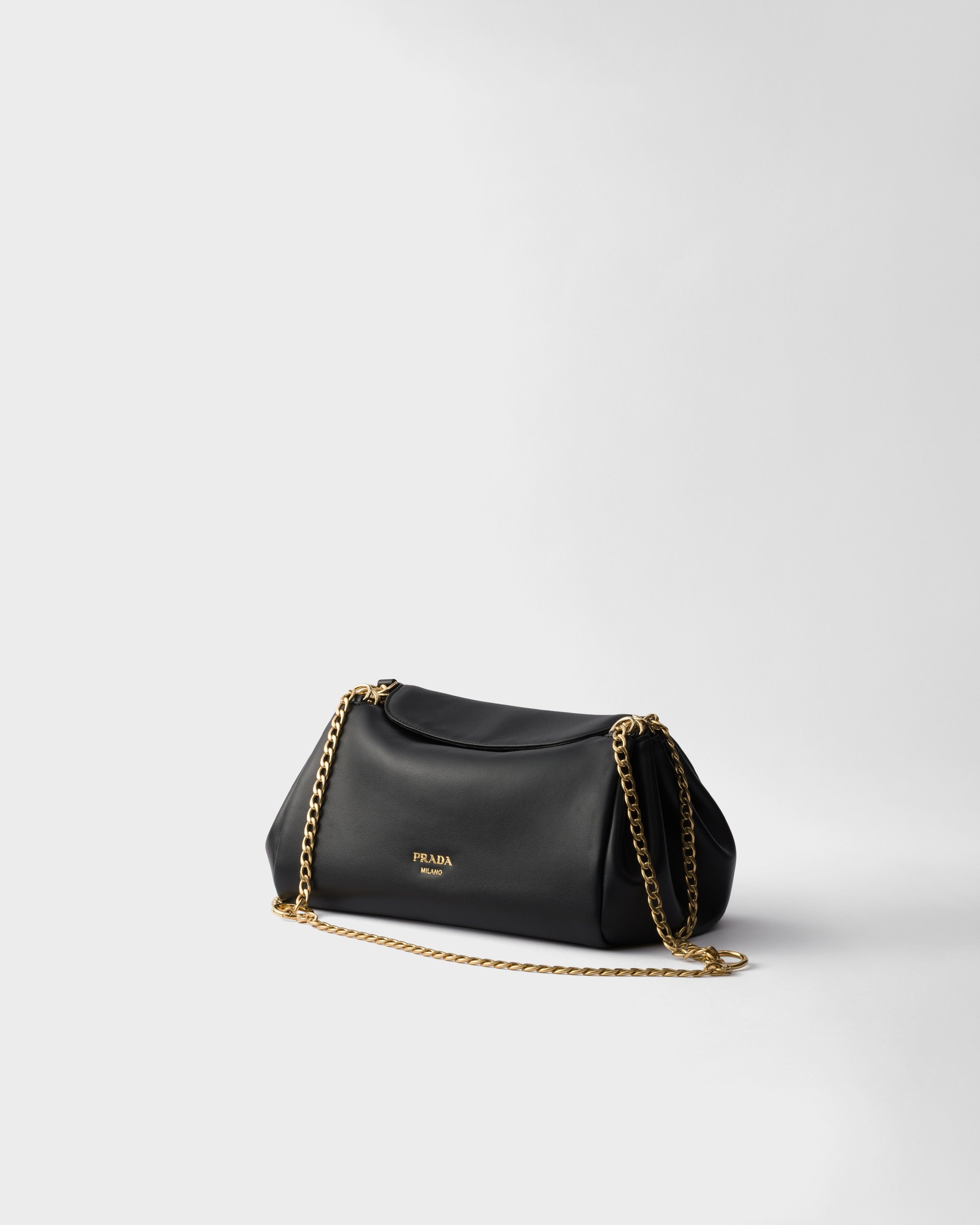 Small Prada Tumulte nappa leather bag Black