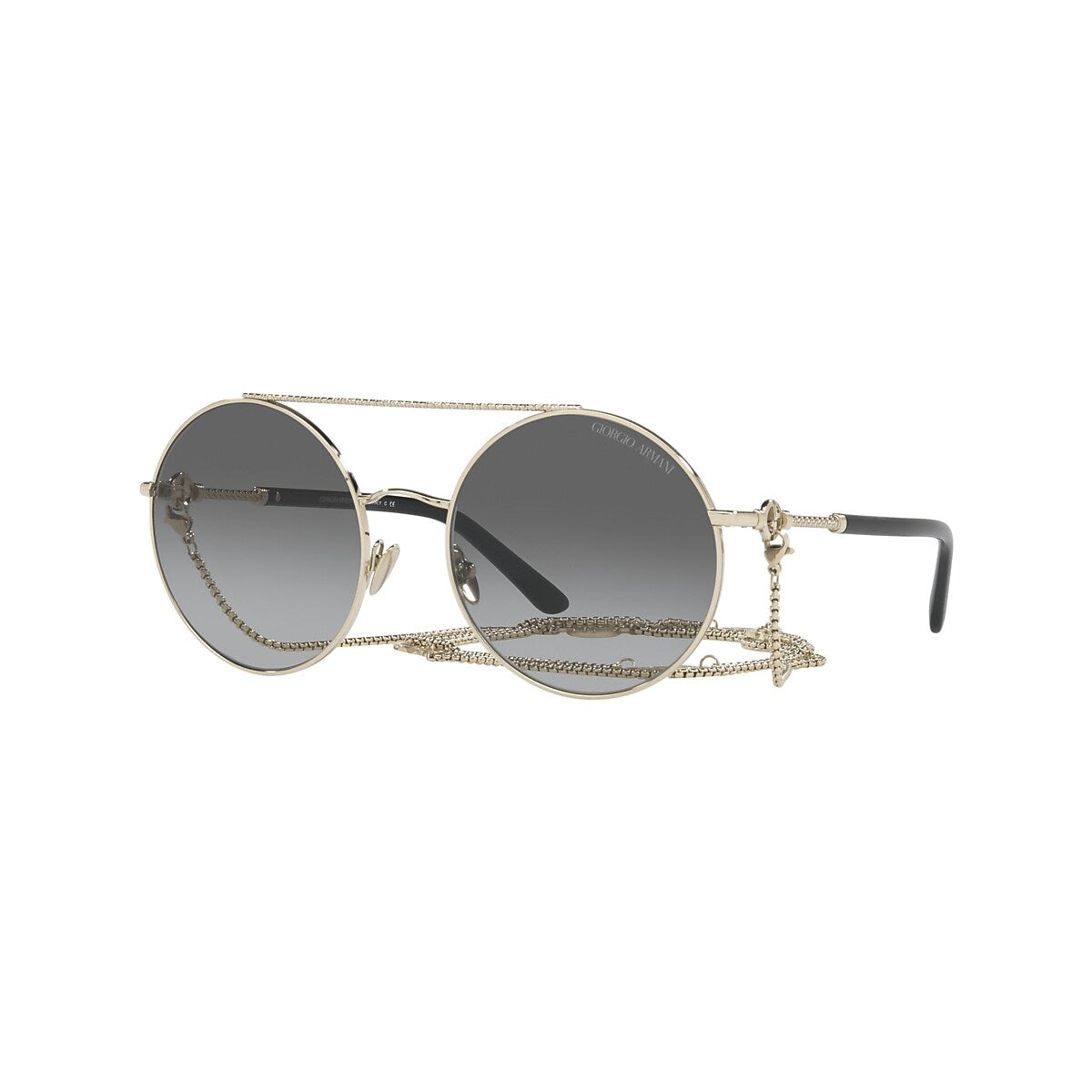 GIORGIO ARMANI AR6135 Pale Gold - Women Sunglasses, Gradient Grey Lens