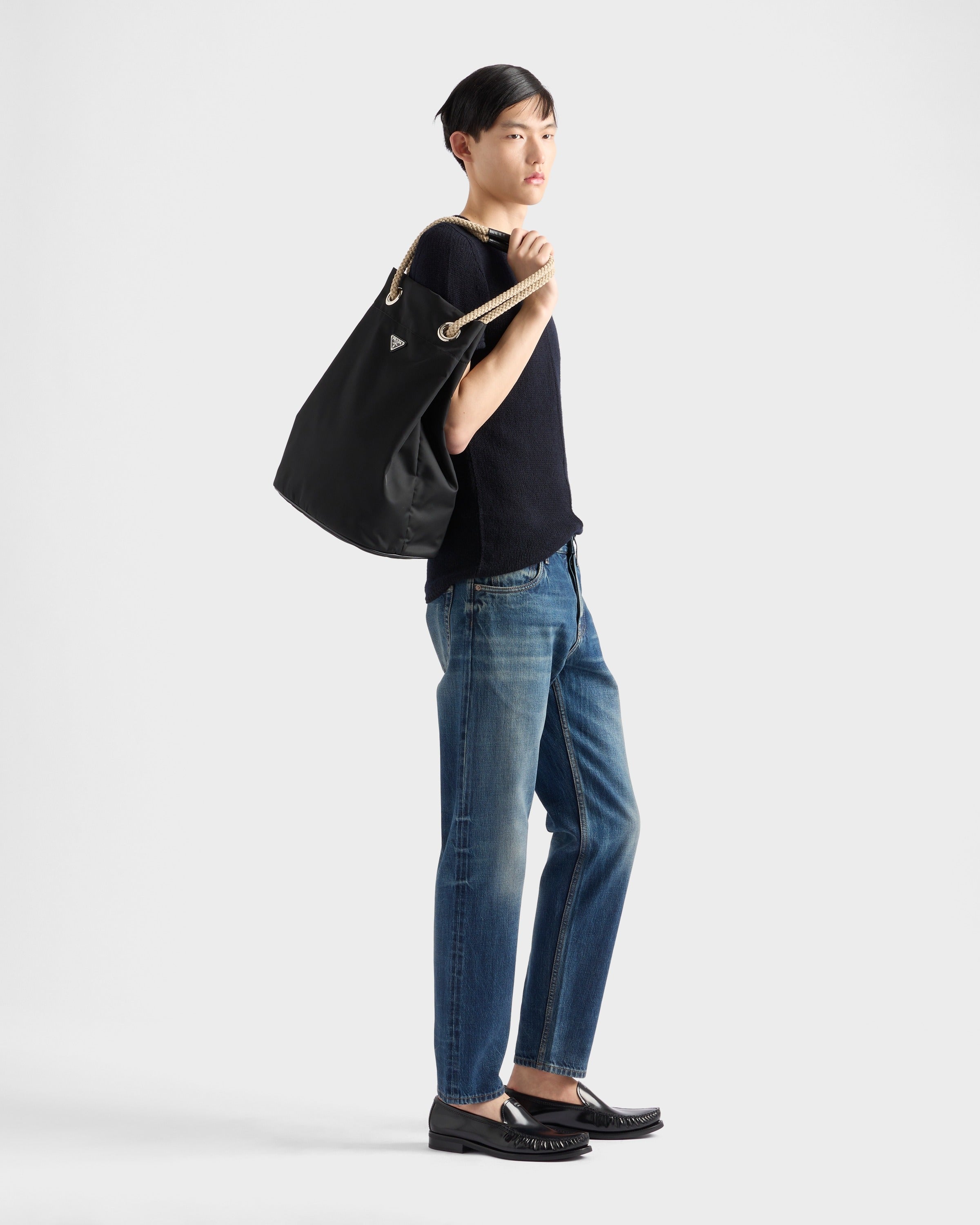 Prada Mariner medium Re-Nylon tote bag Black