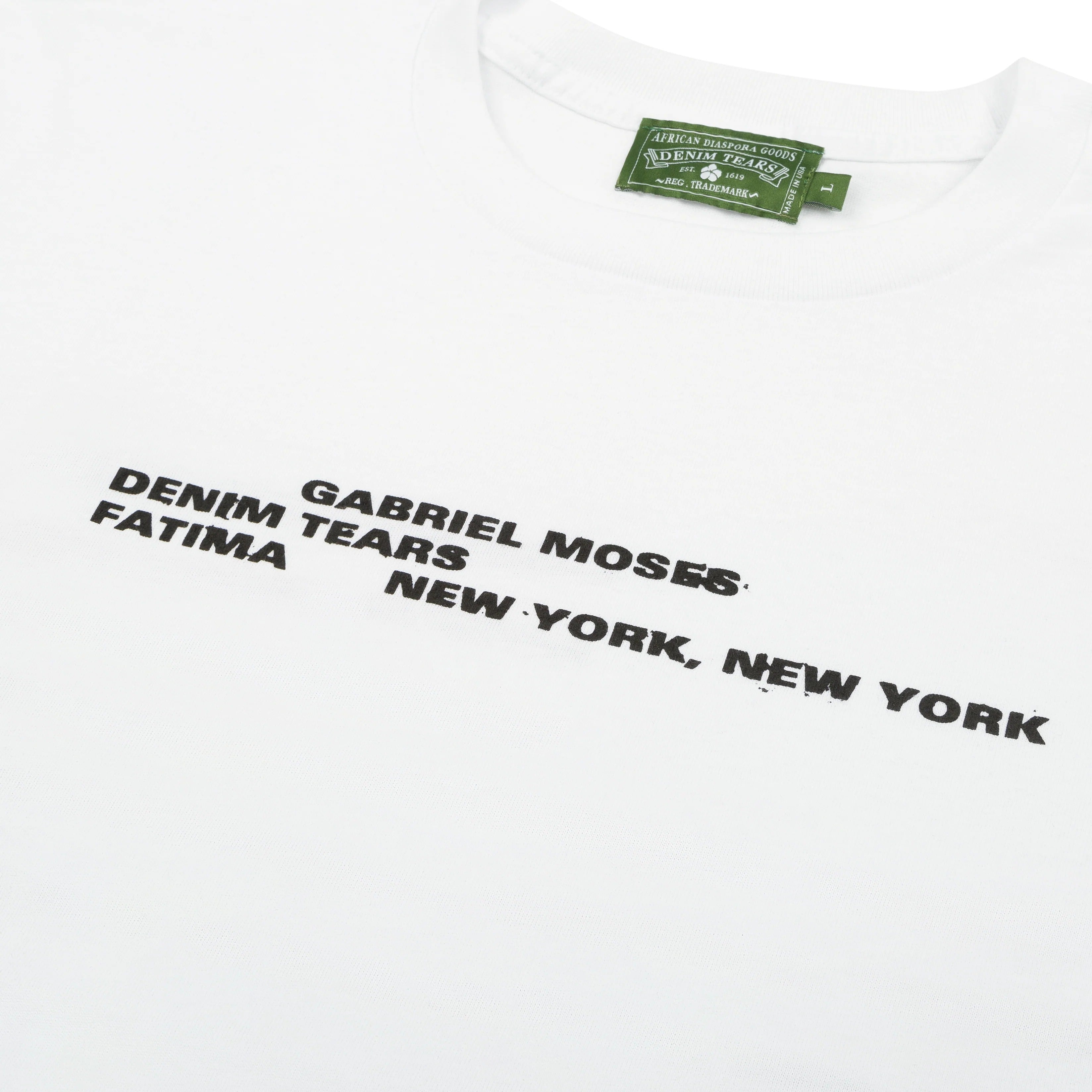 Denim Tears X Gabriel Moses Tee White White