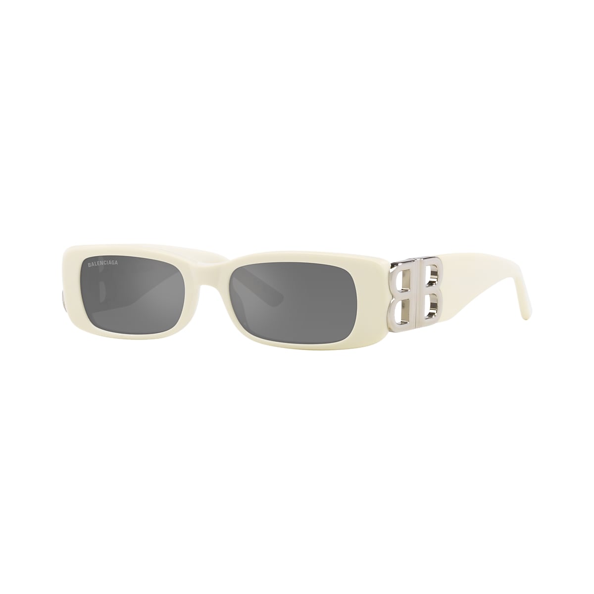 BALENCIAGA BB0096S White - Women Sunglasses, Silver Lens