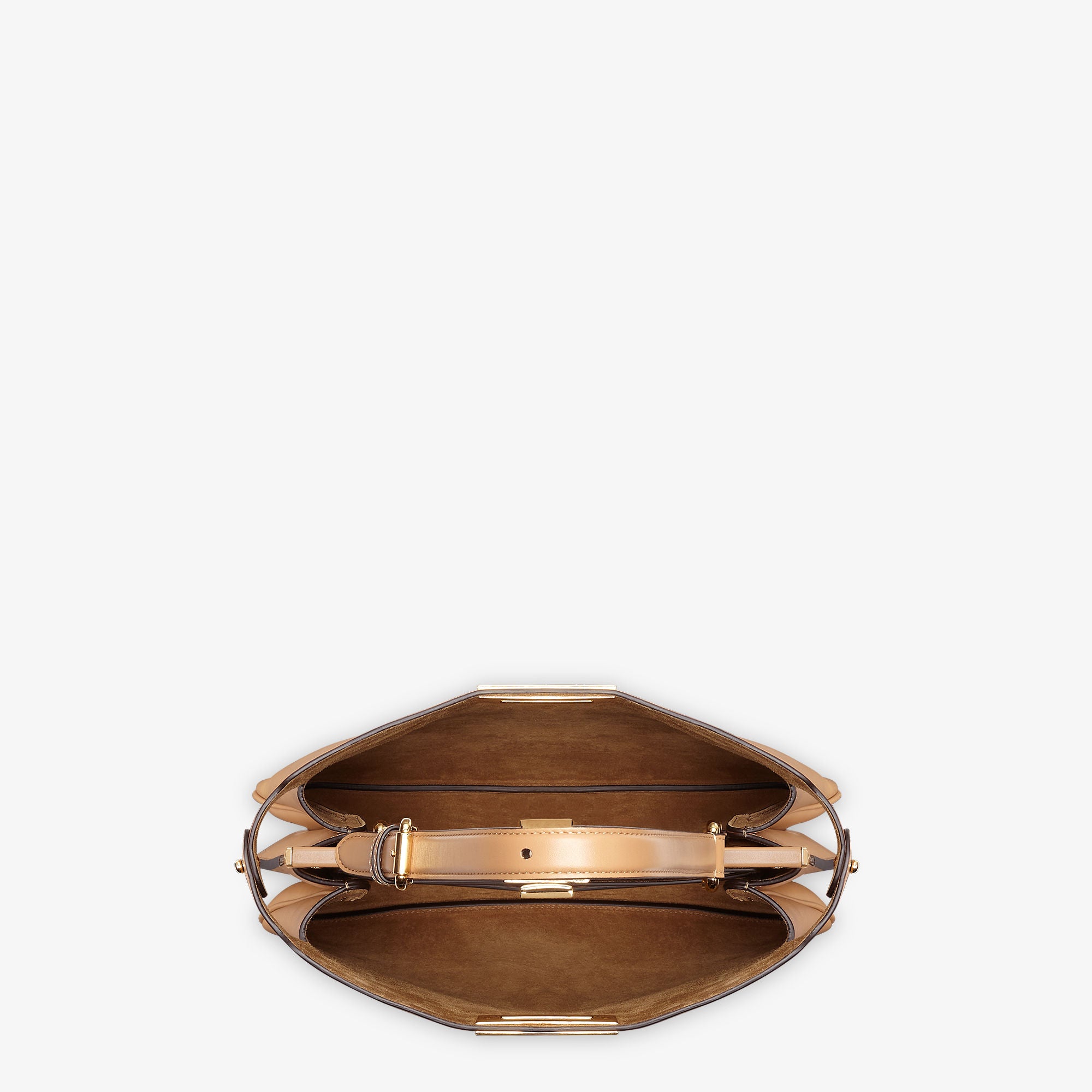 Peekaboo Soft Medium Cappuccino-colored leather bag