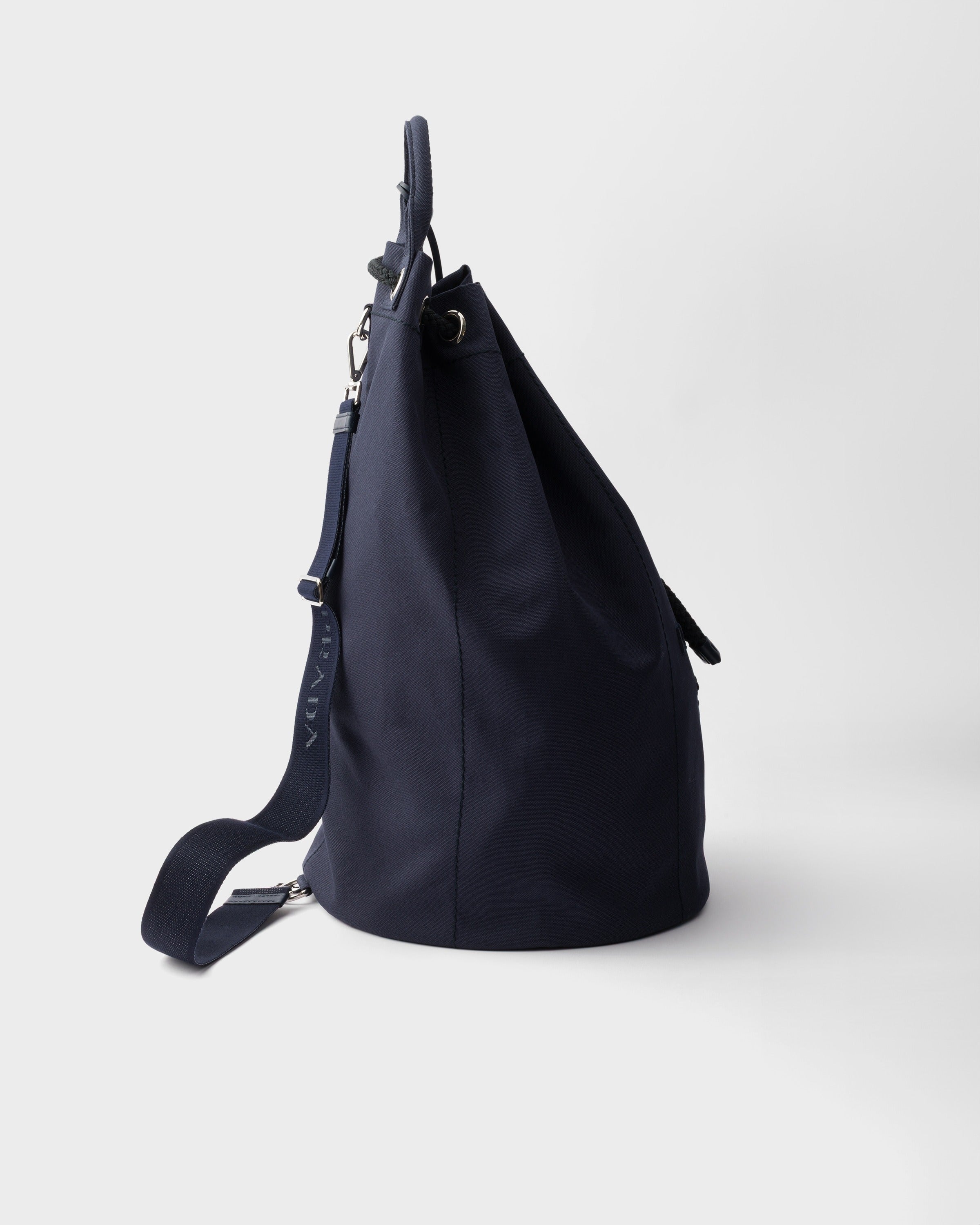Canvas drawstring duffle bag Baltic Blue