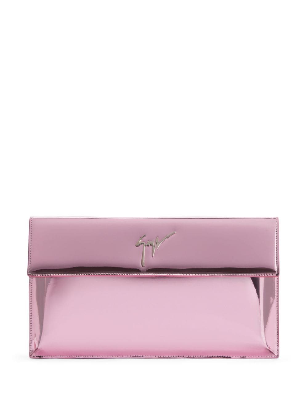Giuseppe Zanotti logo-plaque metallic-finish Clutch Bag