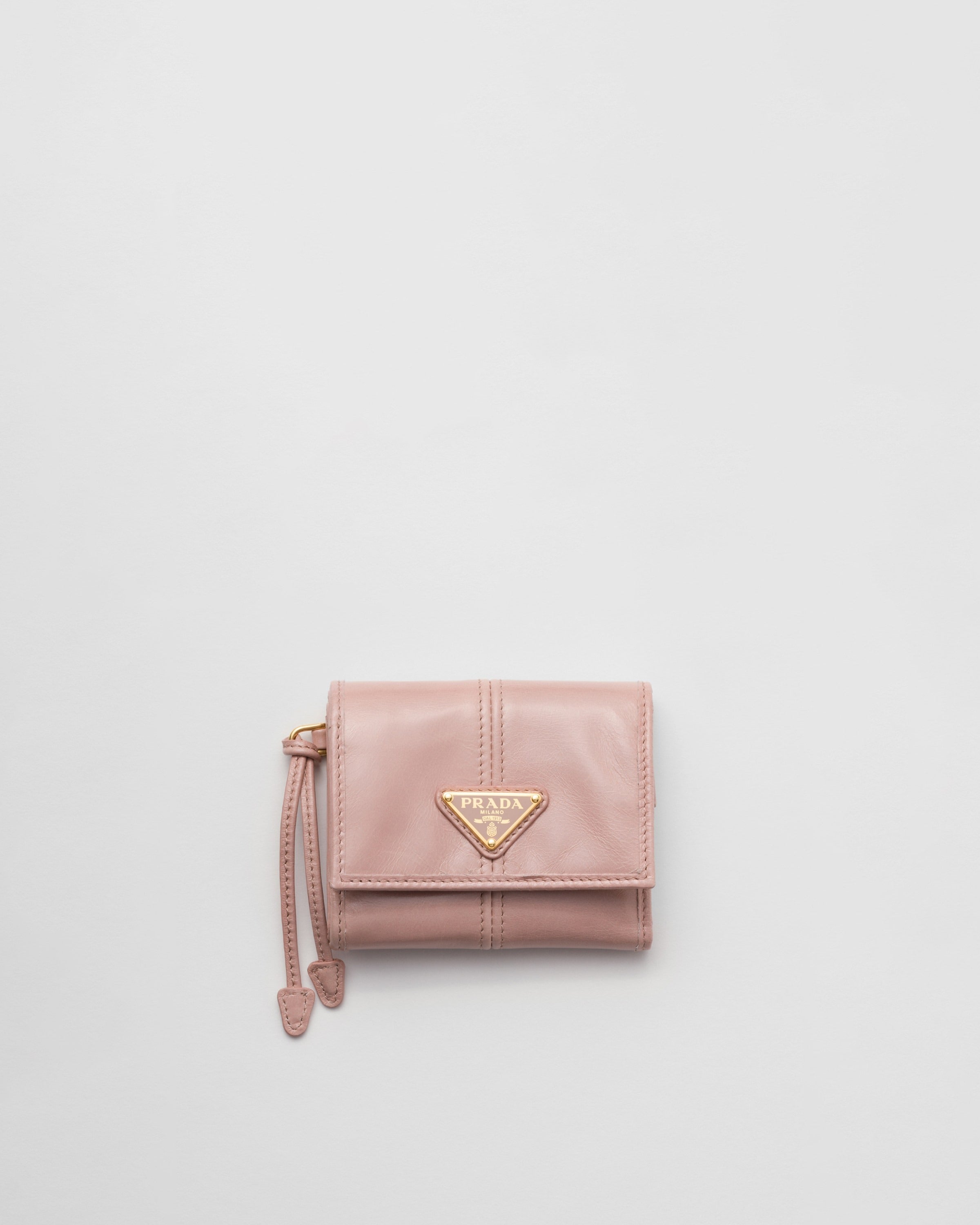 Small leather wallet Rosy Blush