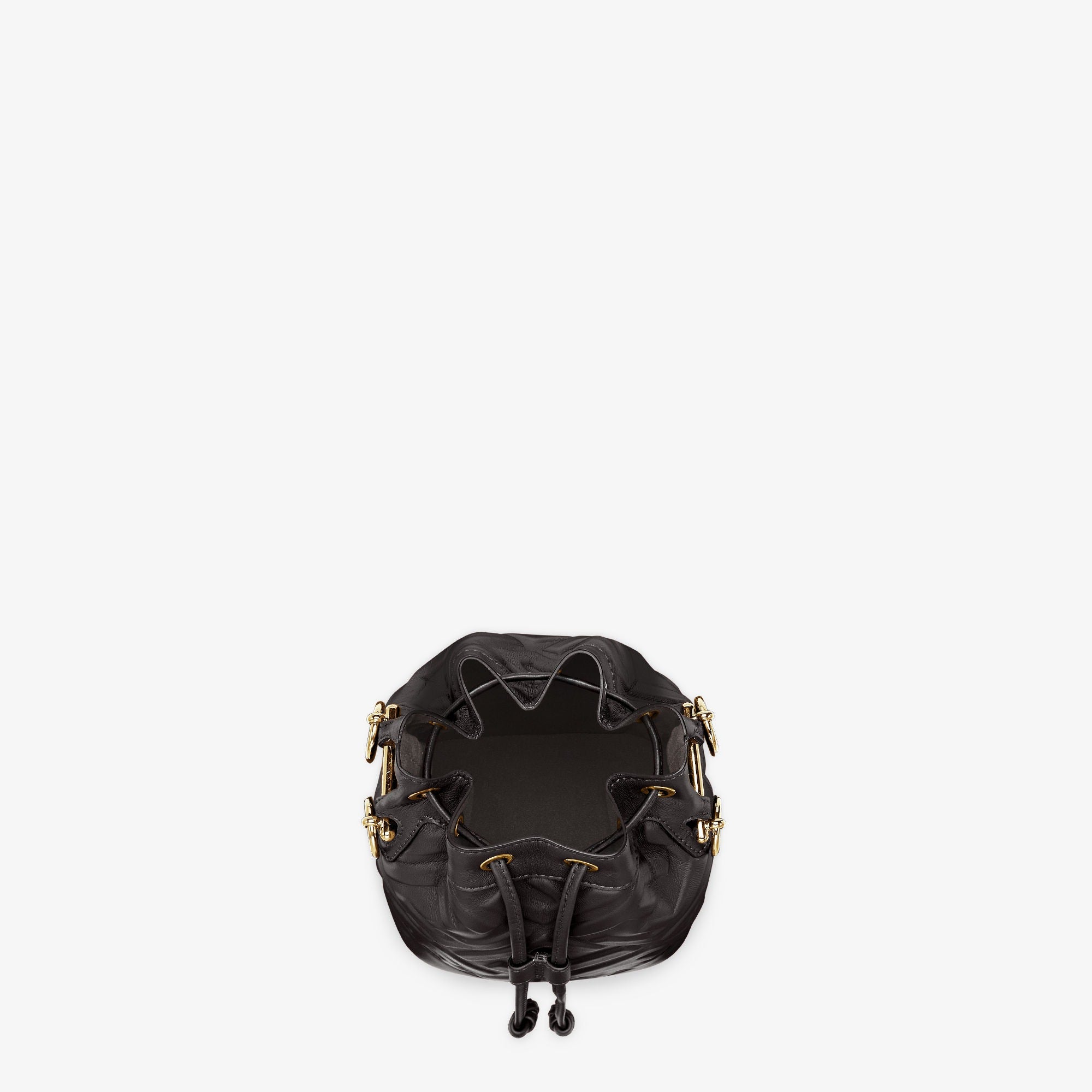 Mon Tresor Black leather mini-bag with FF motif