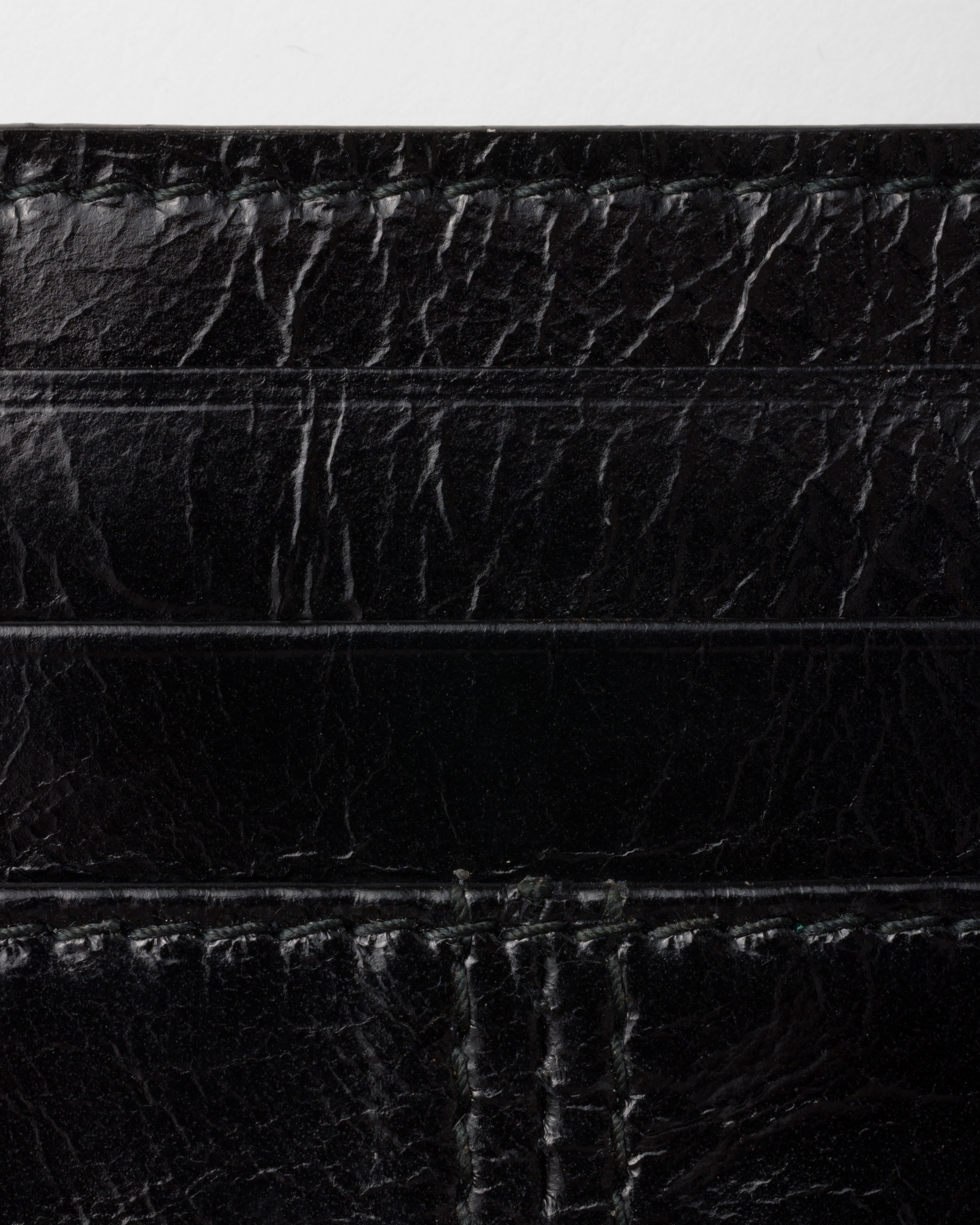 Leather card holder Black