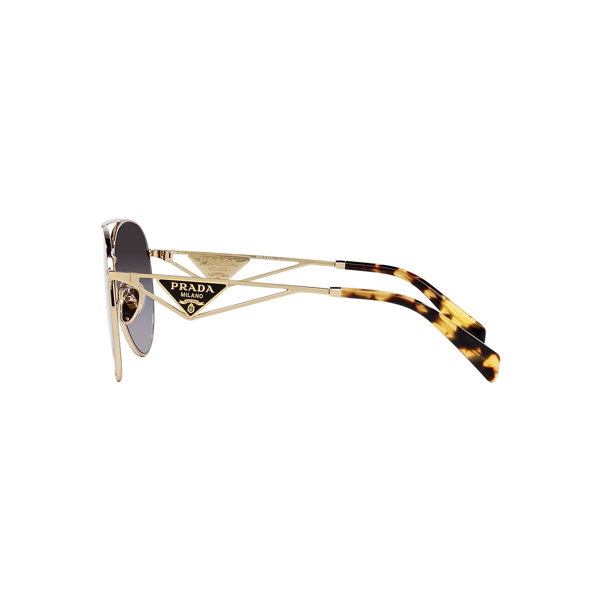 PRADA PR 73ZS Pale Gold - Women Luxury Sunglasses, Grey Gradient Lens