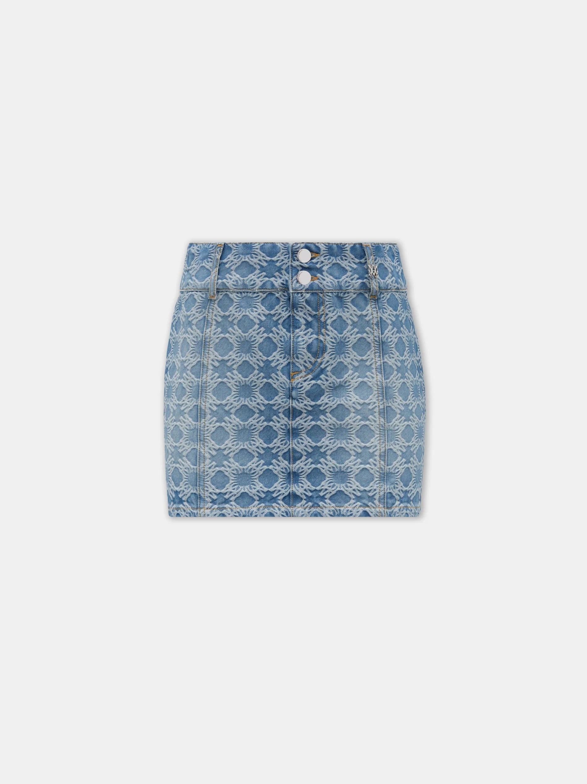 WOMEN'S MA QUAD JACQUARD MINI SKIRT Stone Indigo
