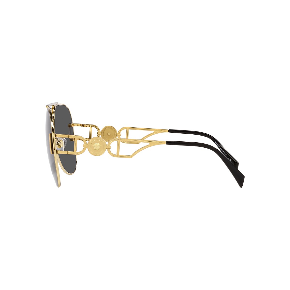 VERSACE VE2255 Gold - Unisex Luxury Sunglasses, Dark Grey Lens