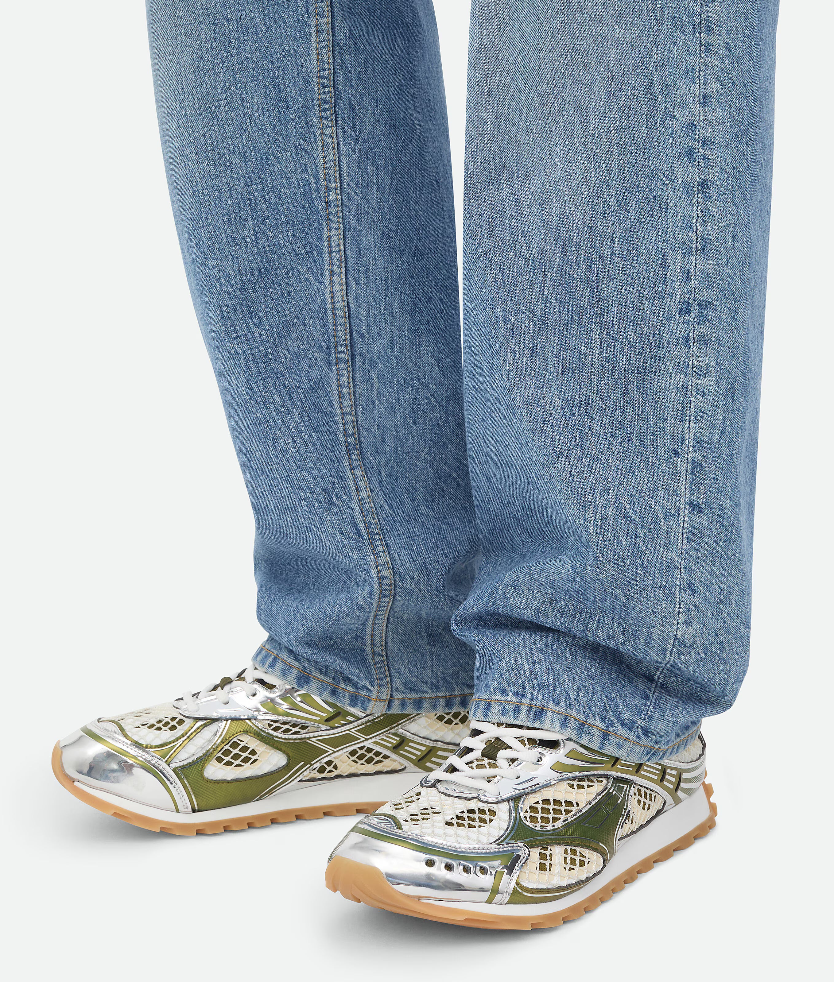 Bottega Veneta Orbit Mud White