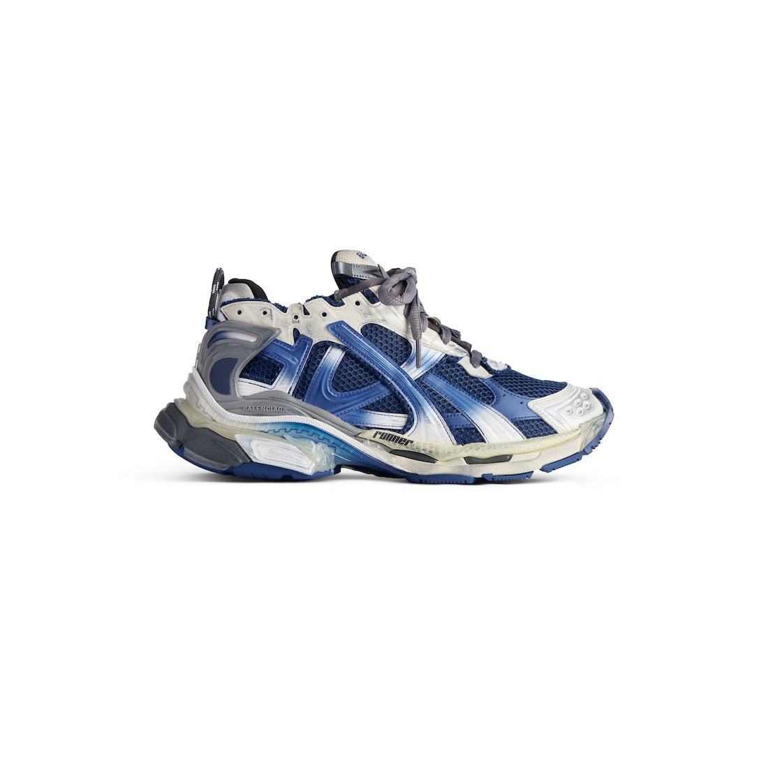 Runner Gradient Sneaker in beige, navy and grey polyurethane and polyester