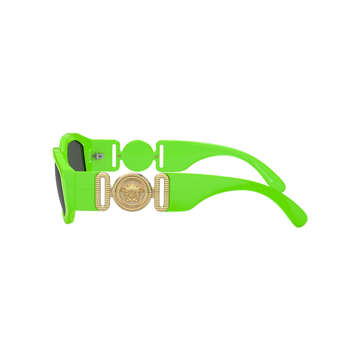 VERSACE VE4361 Biggie Green Fluo - Men Luxury Sunglasses, Dark Grey Lens