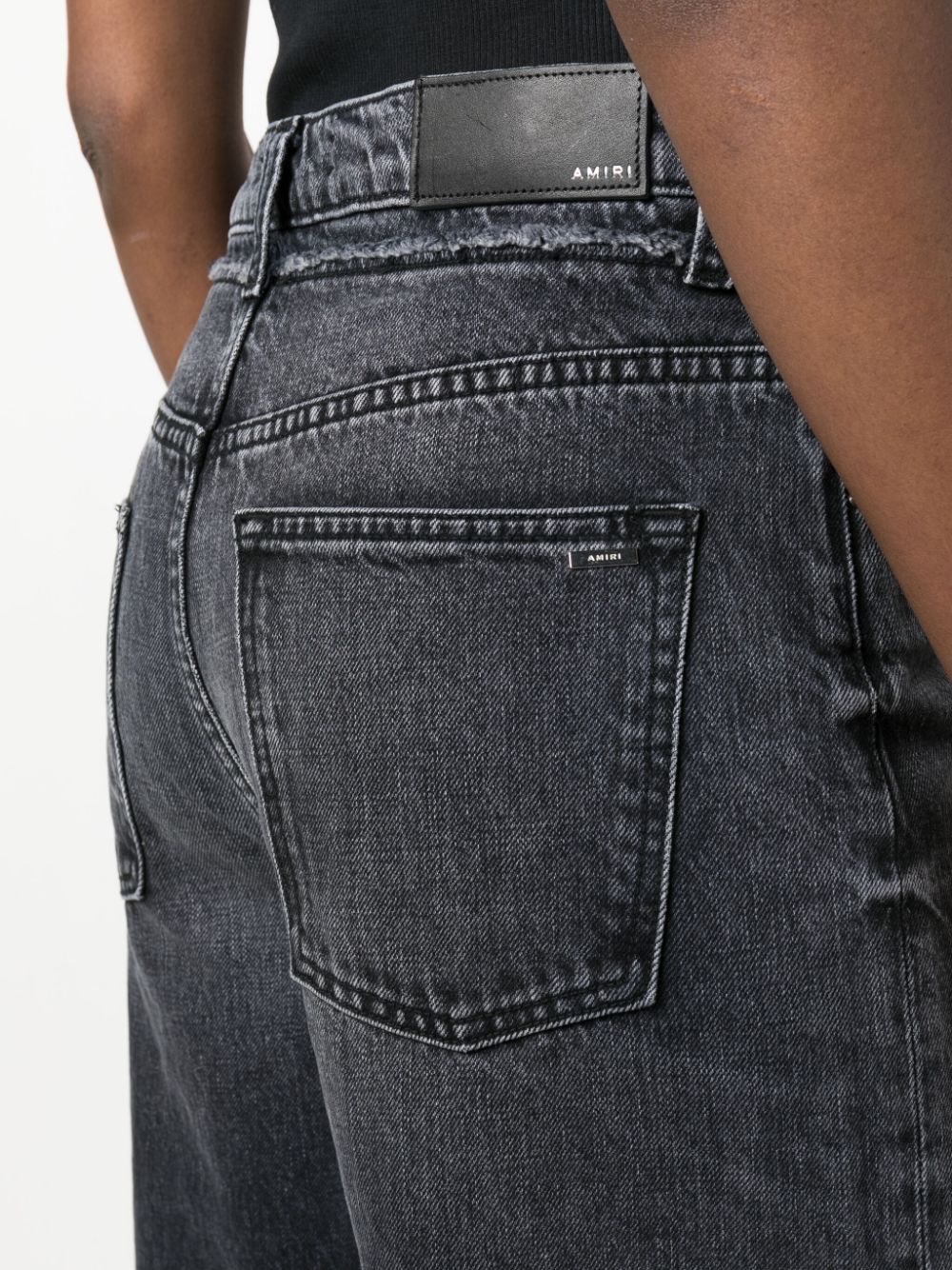 High-waisted wide-leg jeans