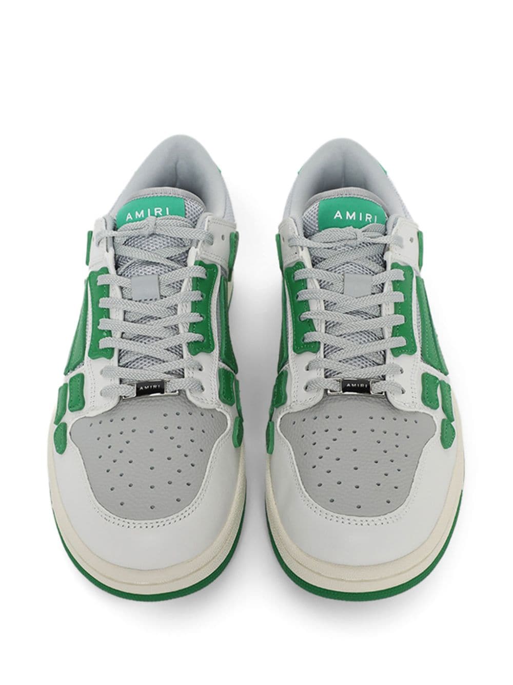 Skel-top leather sneakers