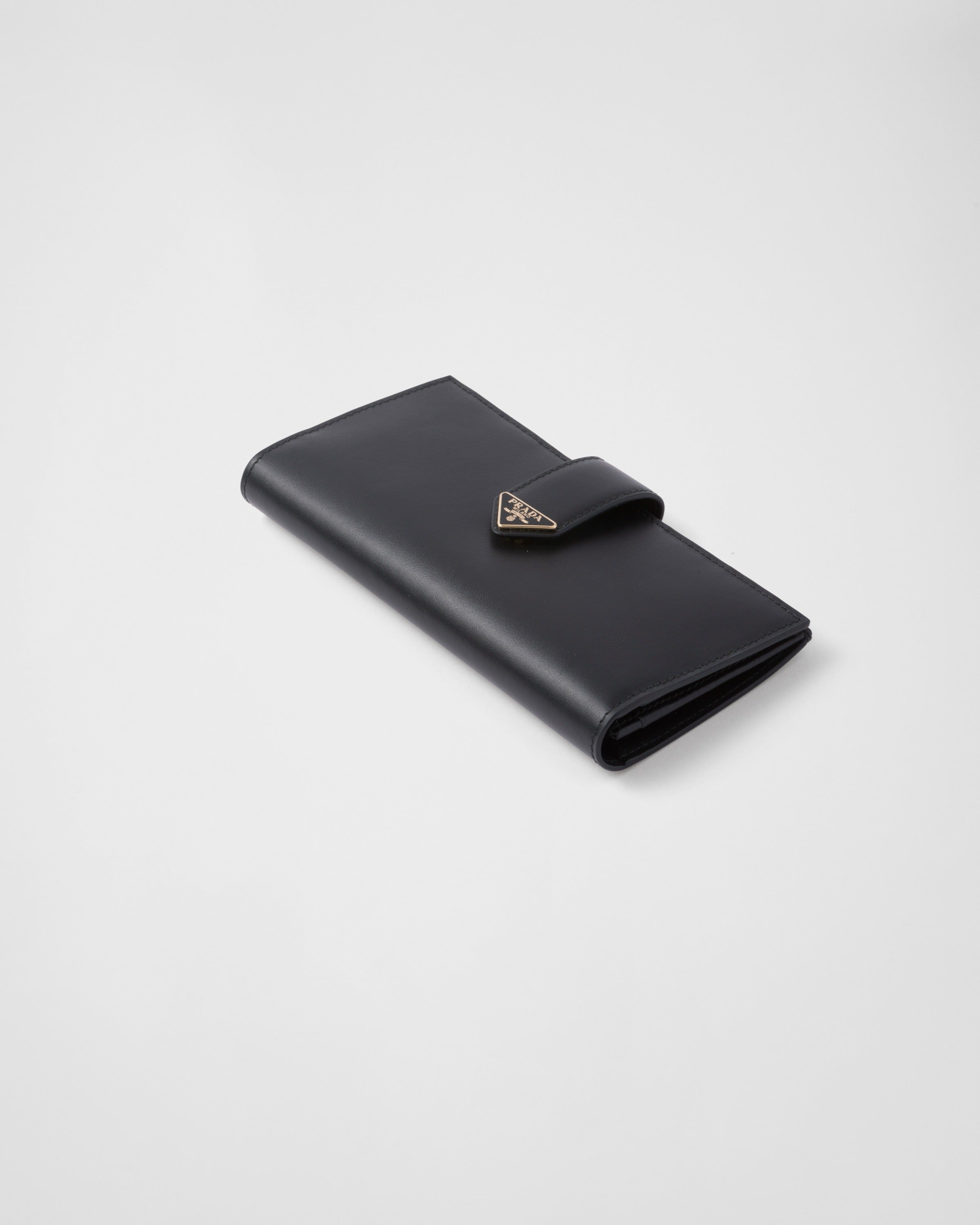 Large leather wallet Black