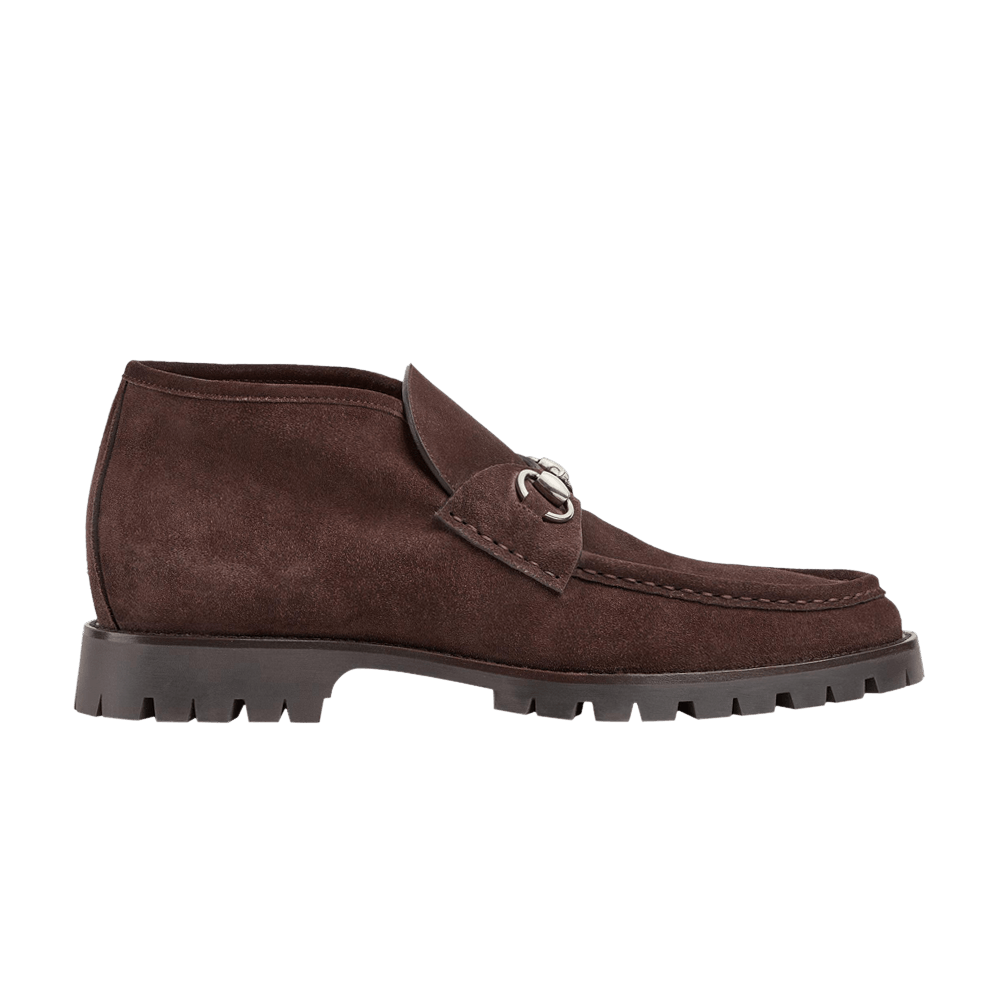 Gucci Ankle Boot Horsebit 'Dark Brown Suede'