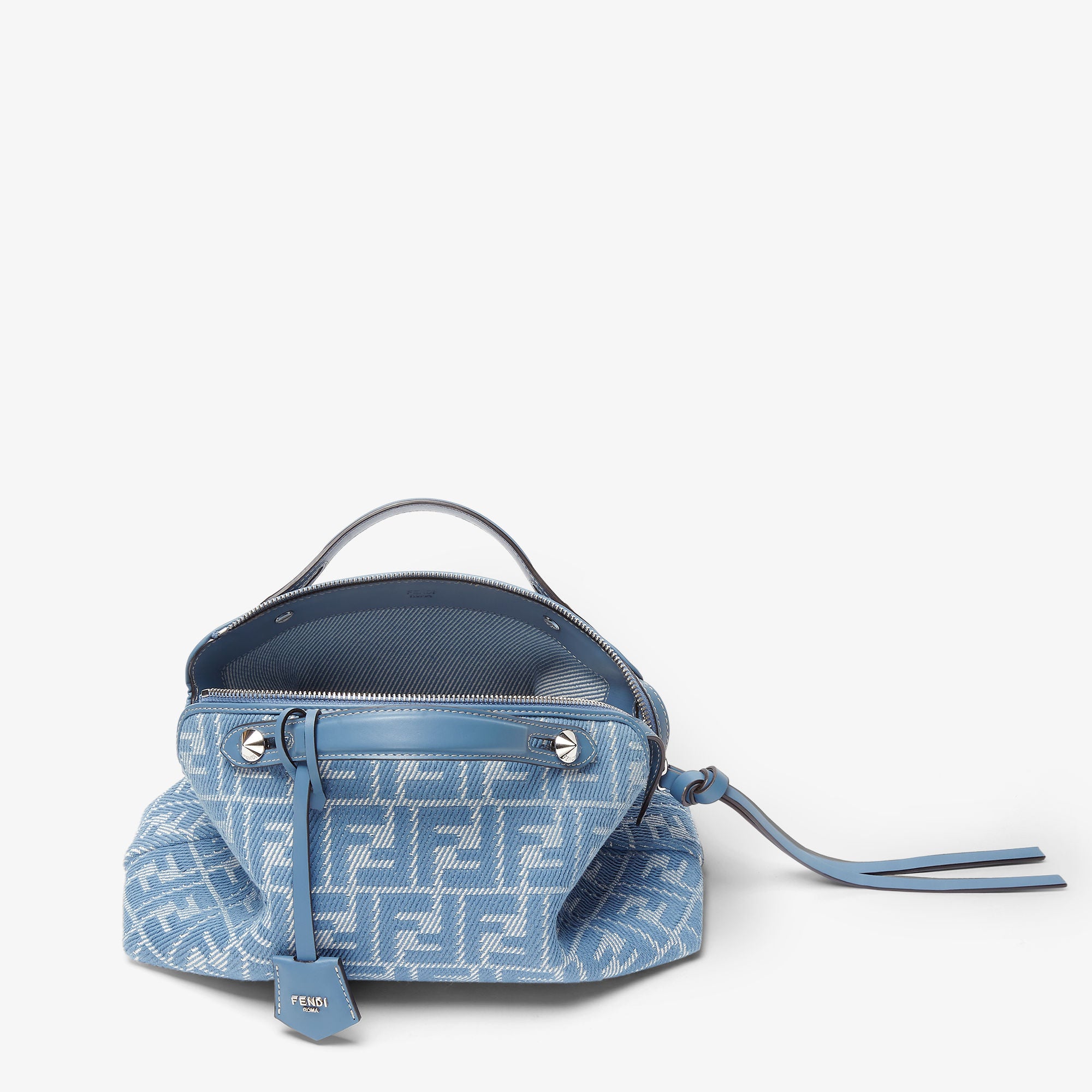 By The Way Soft Medium Blue denim-effect FF jacquard bag