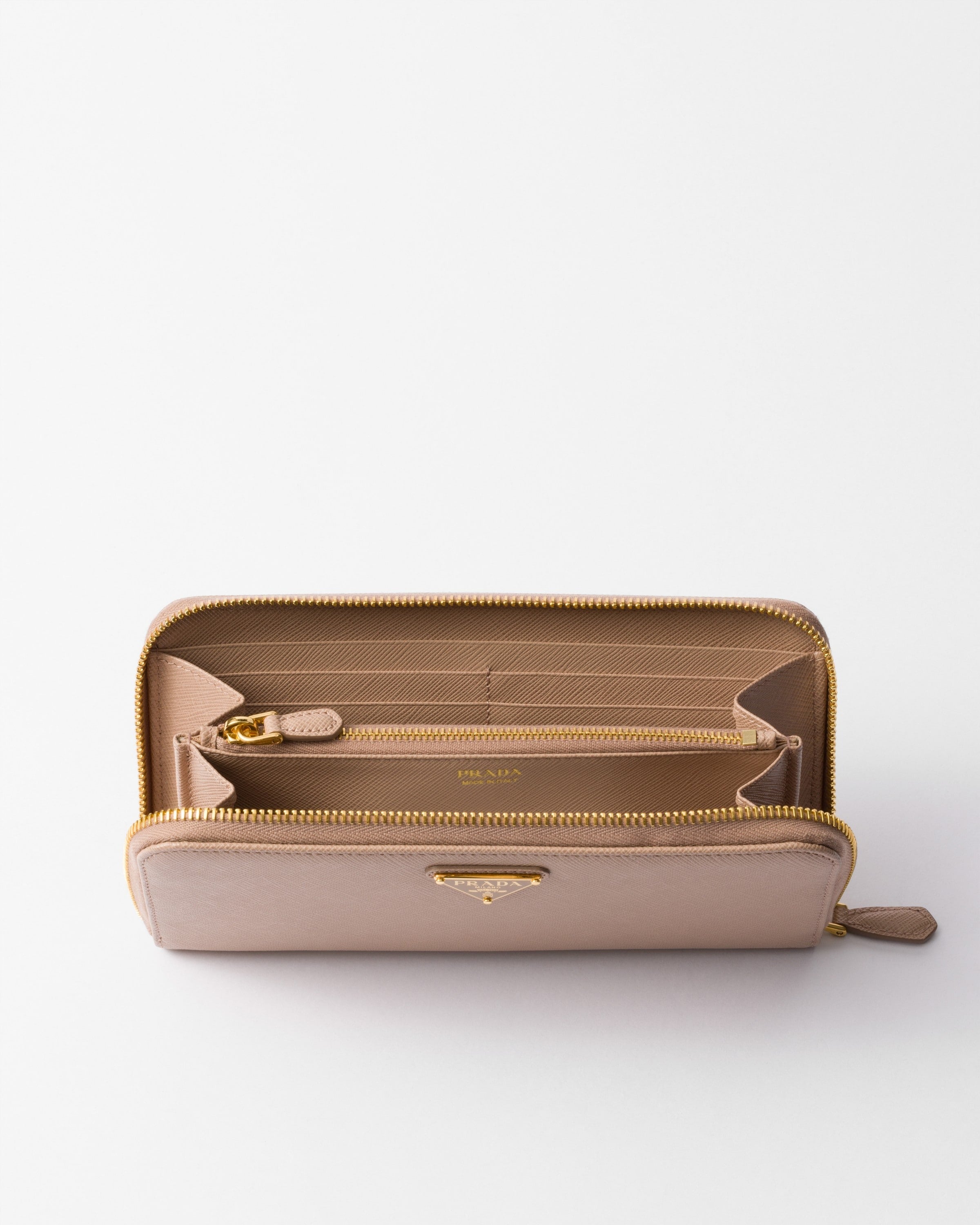 Large Saffiano Leather Wallet Powder Pink