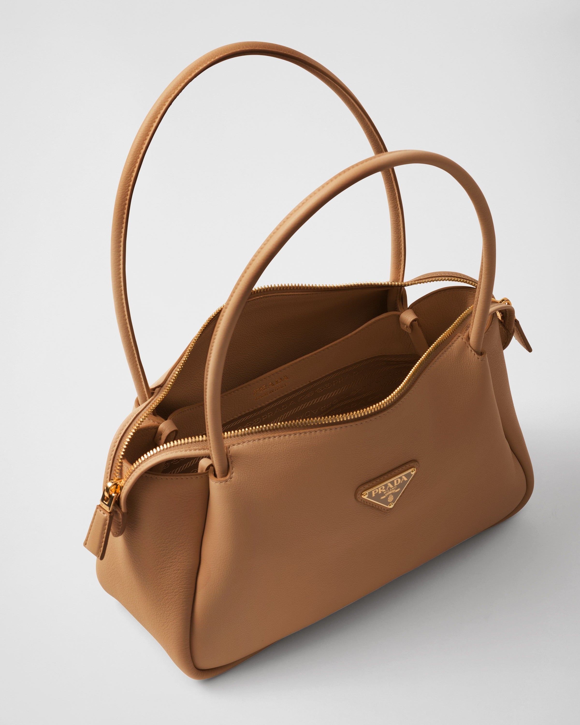Prada Darling medium leather shoulder bag Caramel