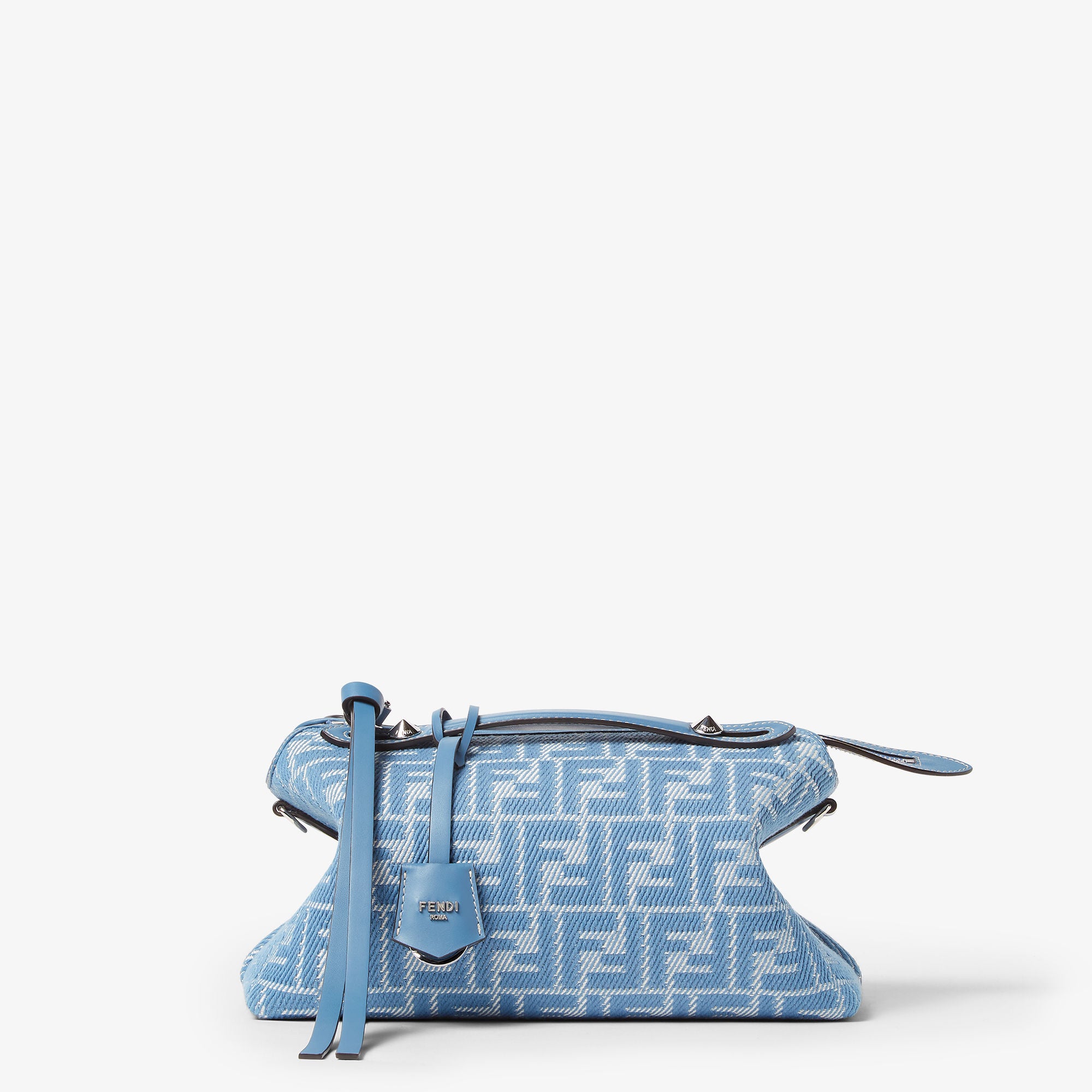 By The Way Soft Medium Blue denim-effect FF jacquard bag