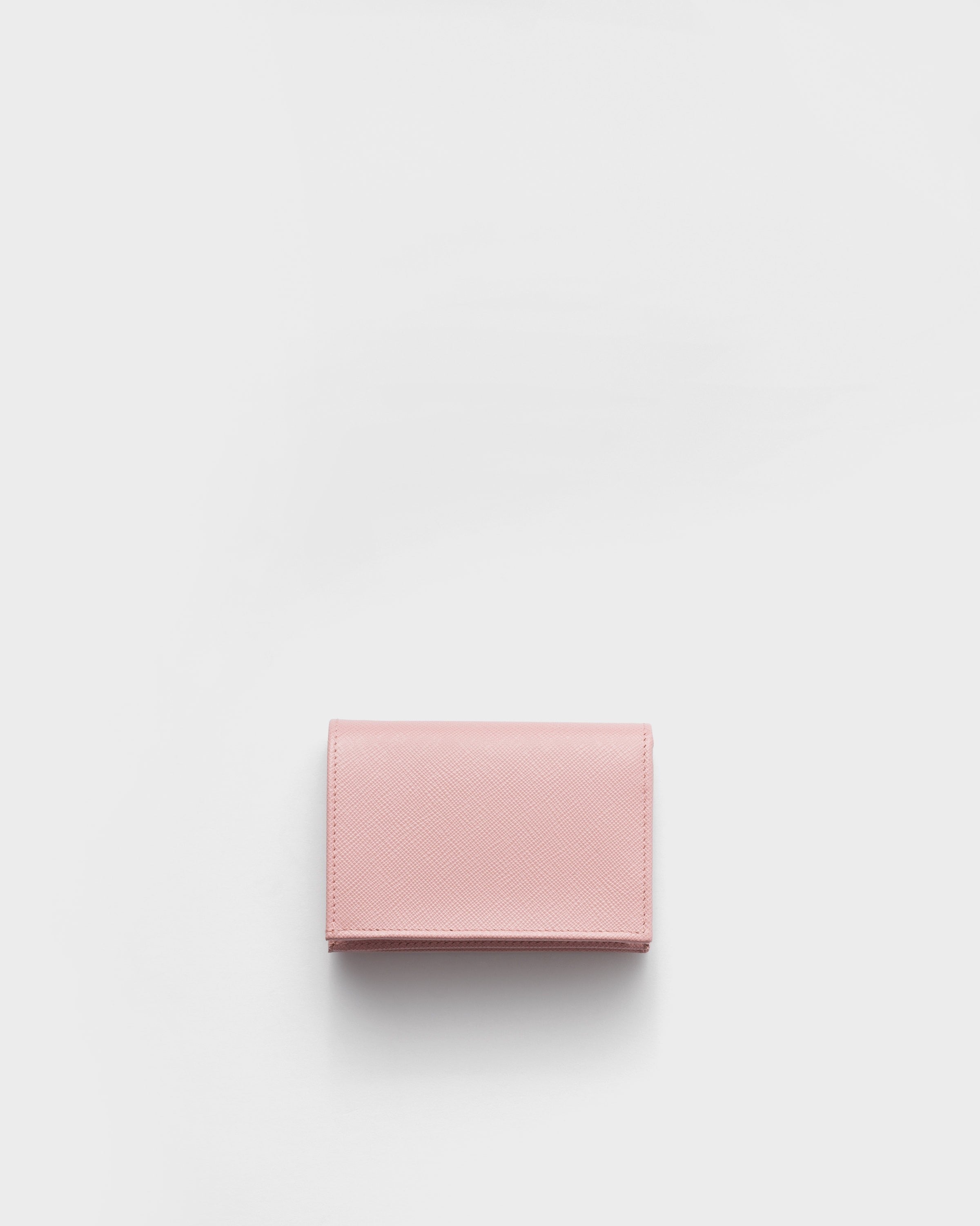 Small Saffiano Leather Wallet Peach