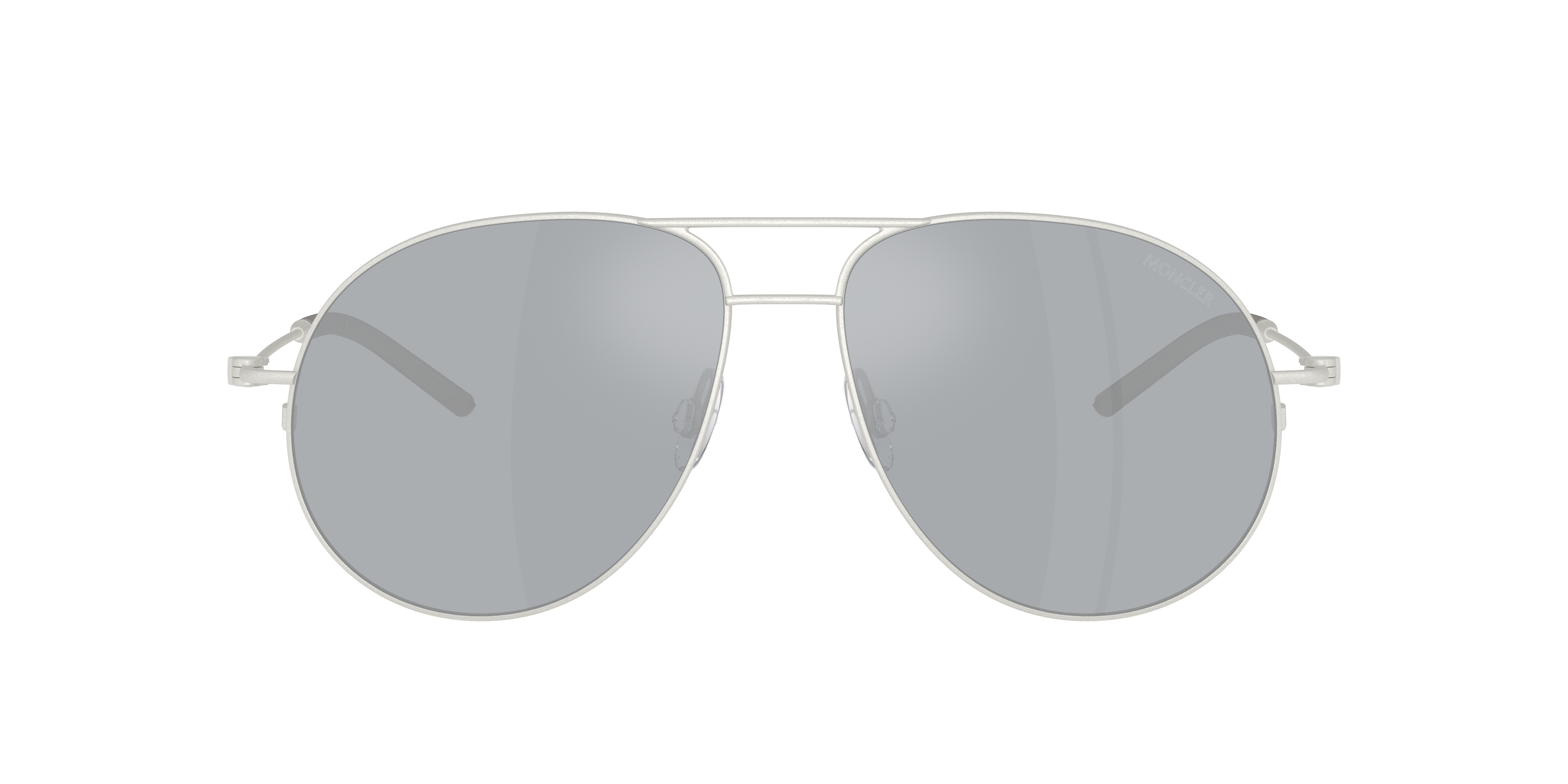 MONCLER ME4002 Flyze Matte Silver - Unisex Sunglasses, Blue Mirror Silver Lens