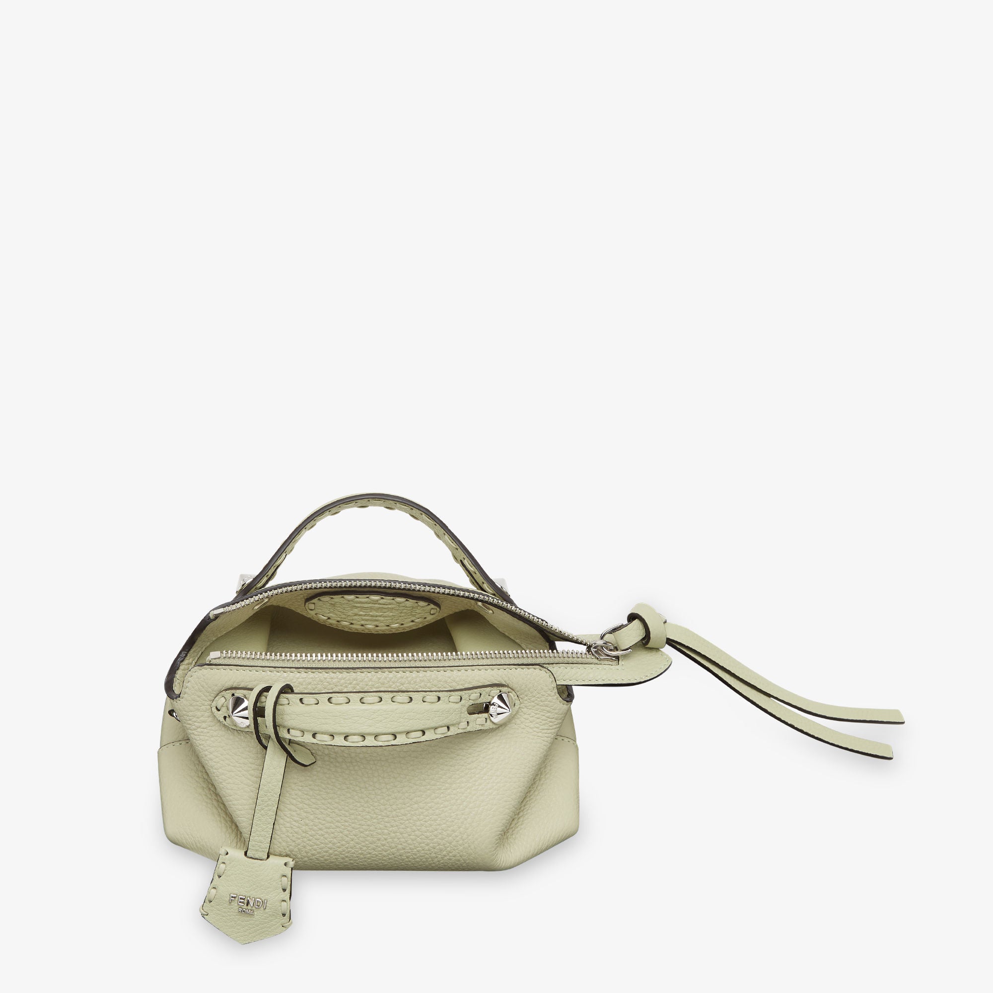 By The Way Selleria Mini Sage green Selleria mini-bag with 156 hand-sewn topstitches