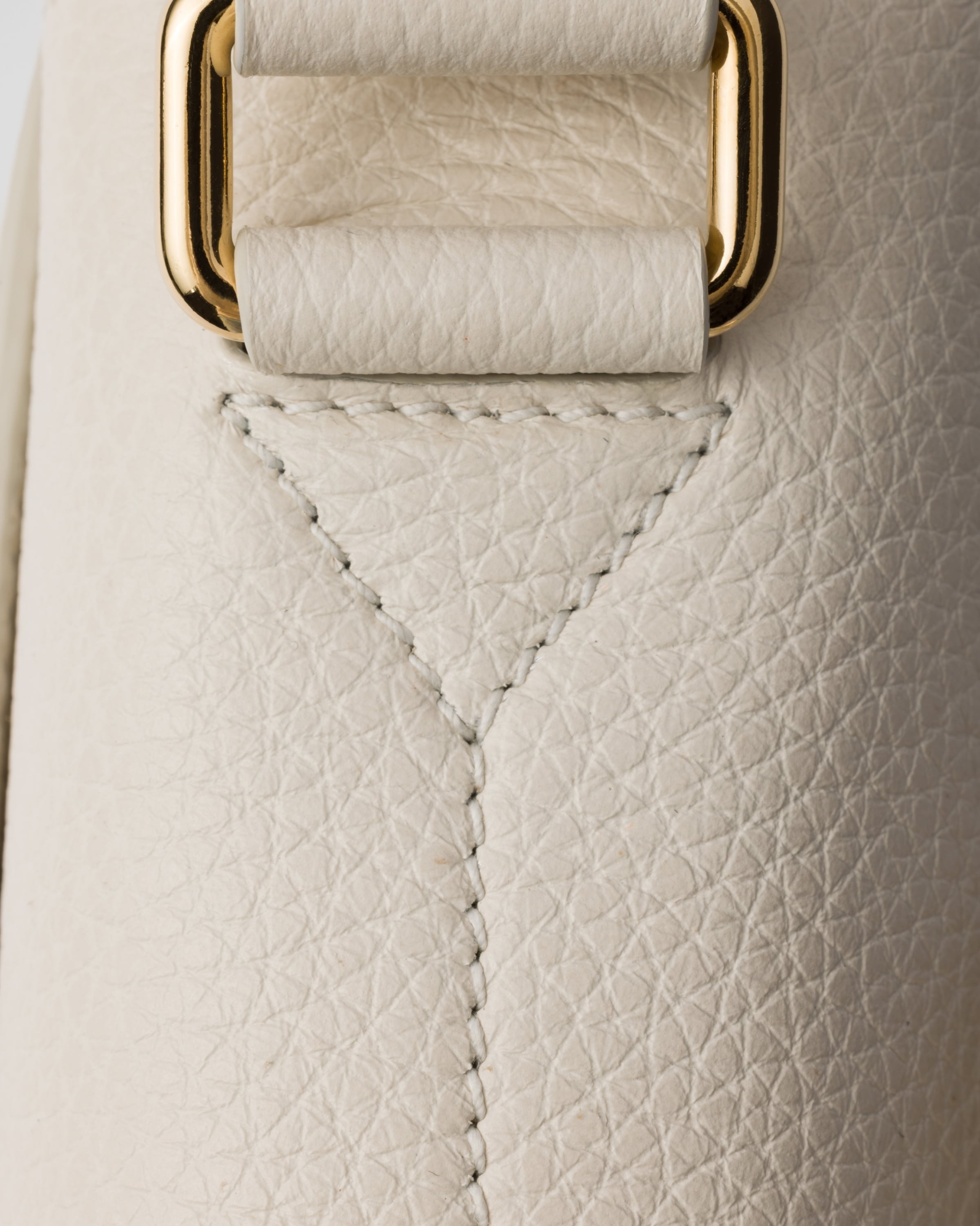 Small leather shoulder bag White