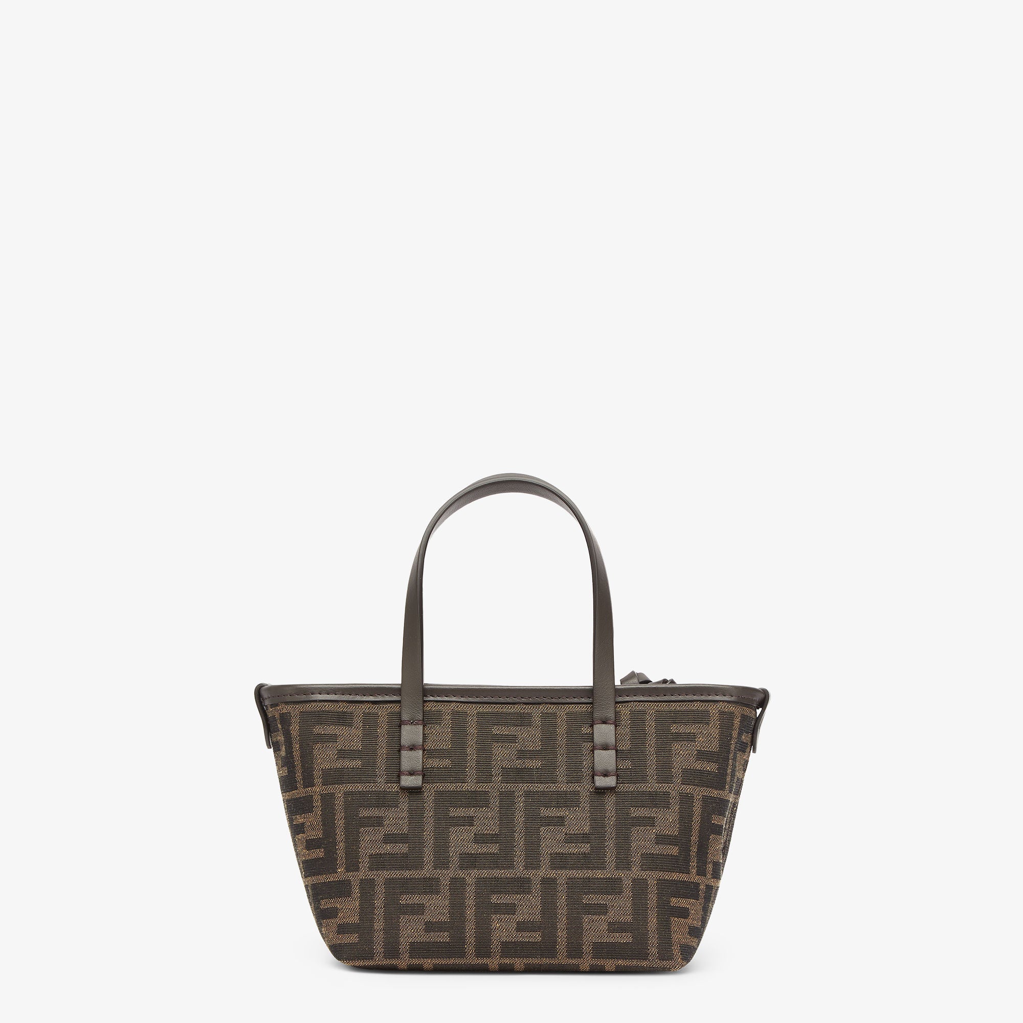 Mini Roll Brown FF jacquard mini bag