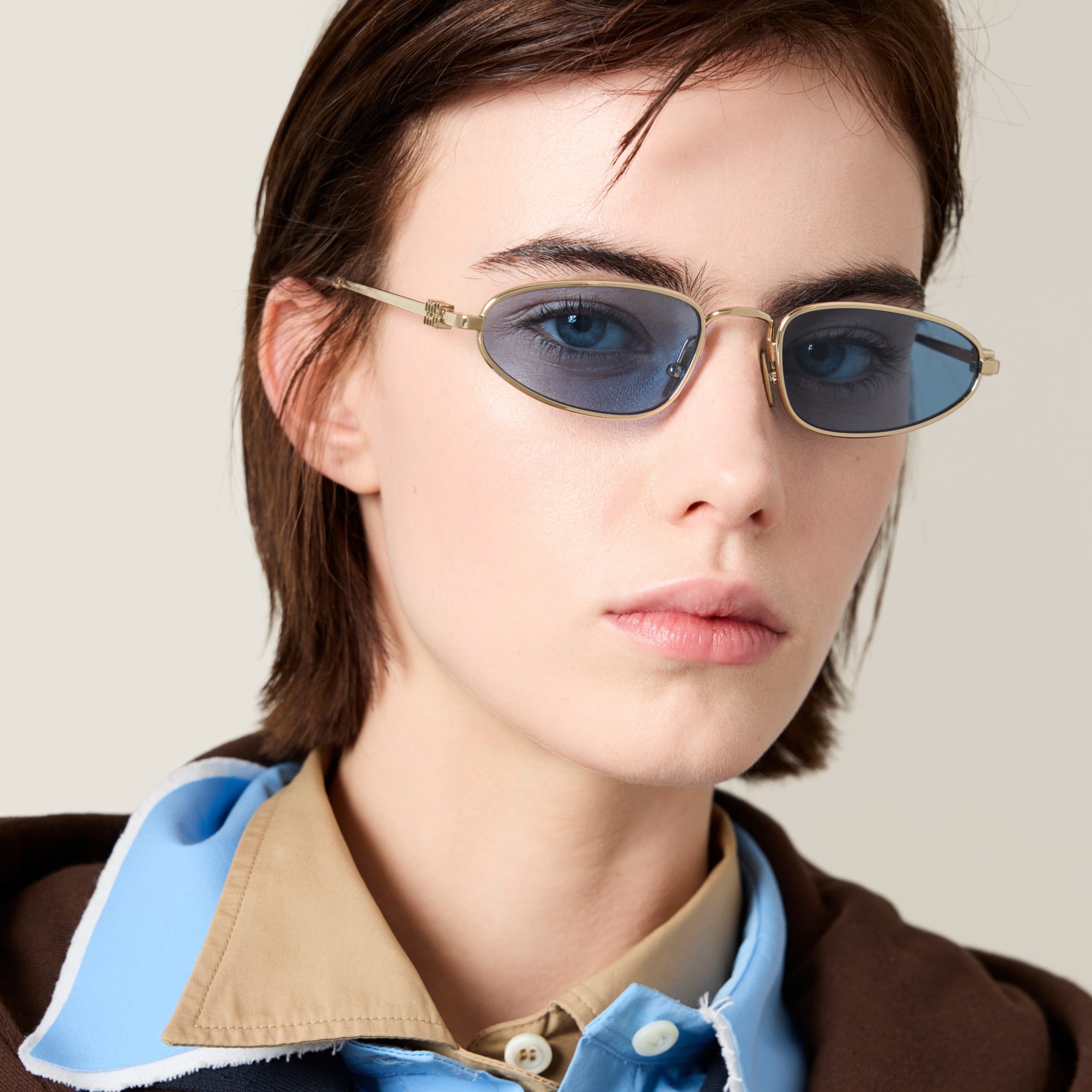 Miu Miu Logo sunglasses Indigo lenses