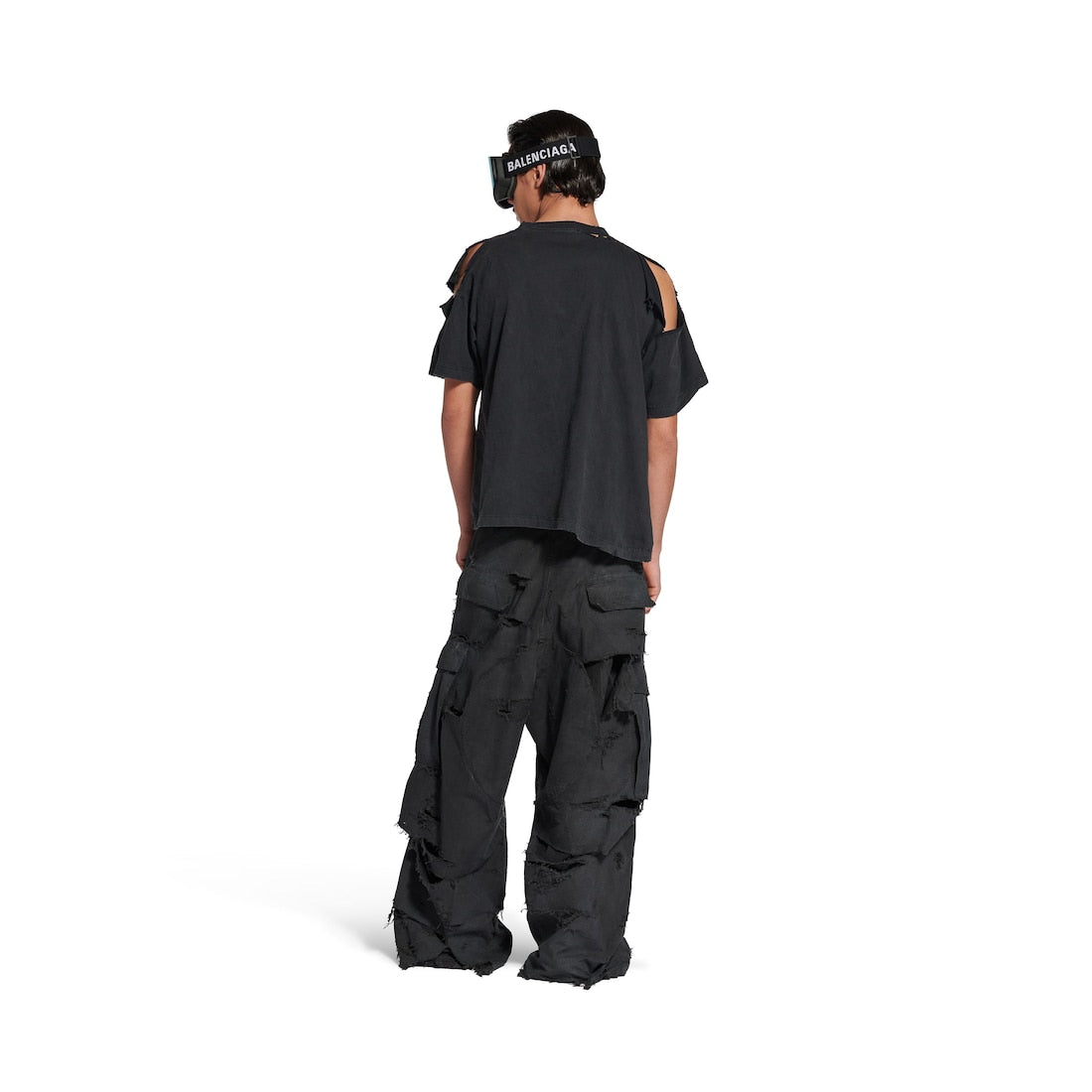 Queer Typo Boxy T-shirt in Black Faded