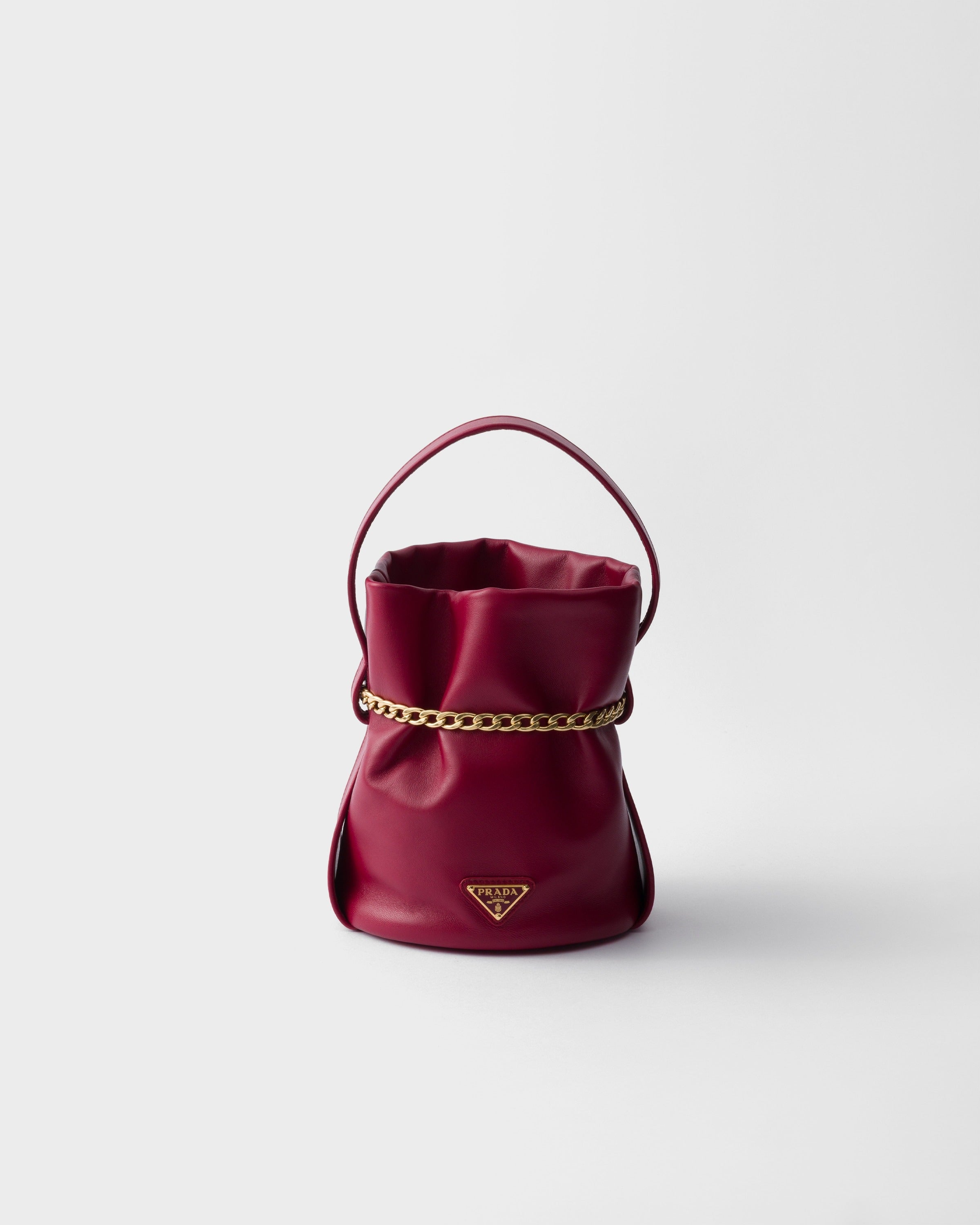 Petit Sac Noir nappa leather mini-bucket bag Cherry