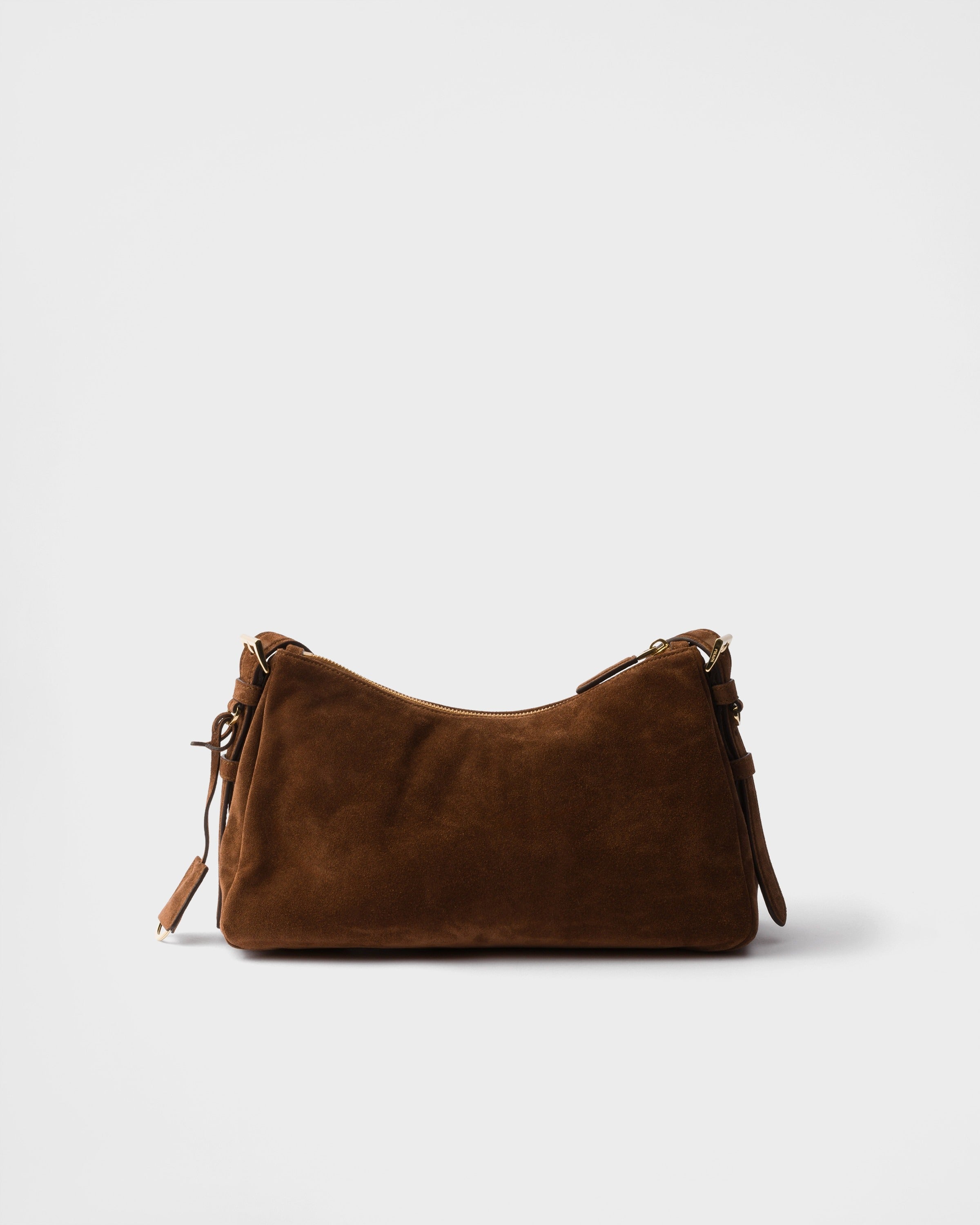 Prada Aimée medium suede shoulder bag Cocoa Brown