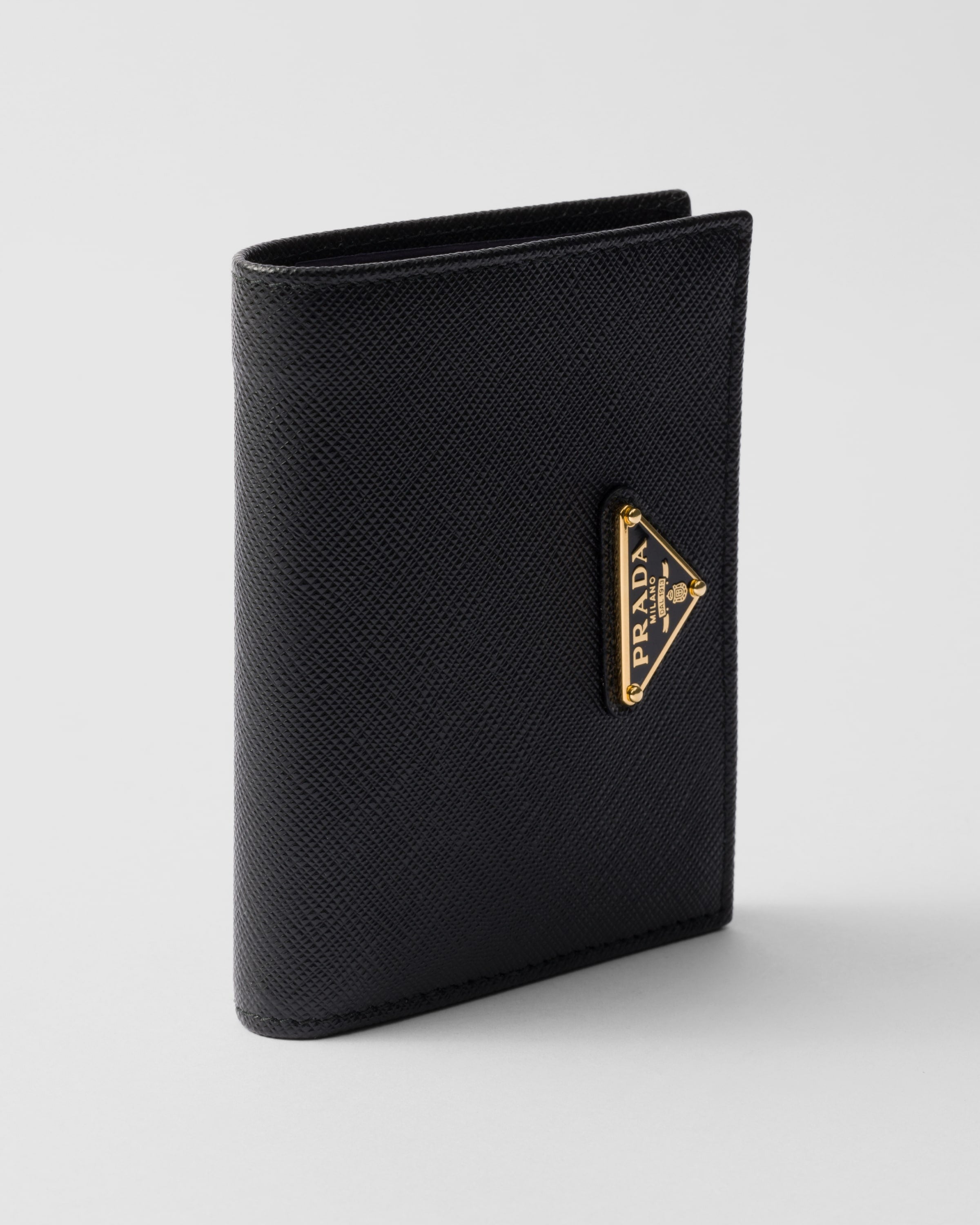 Small Saffiano Leather Wallet Black