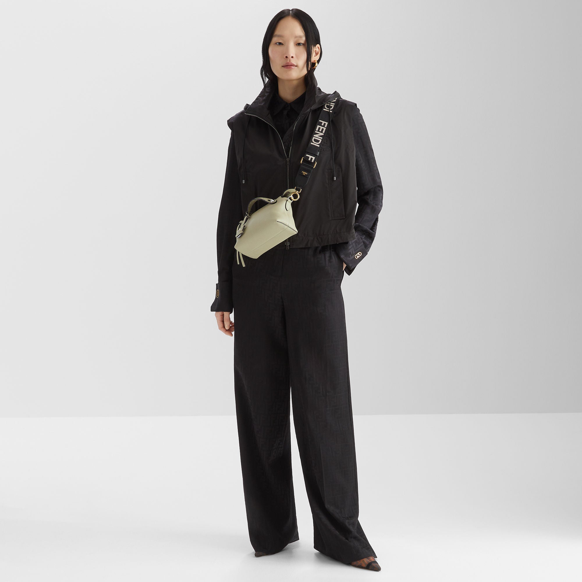 By The Way Selleria Mini Sage green Selleria mini-bag with 156 hand-sewn topstitches