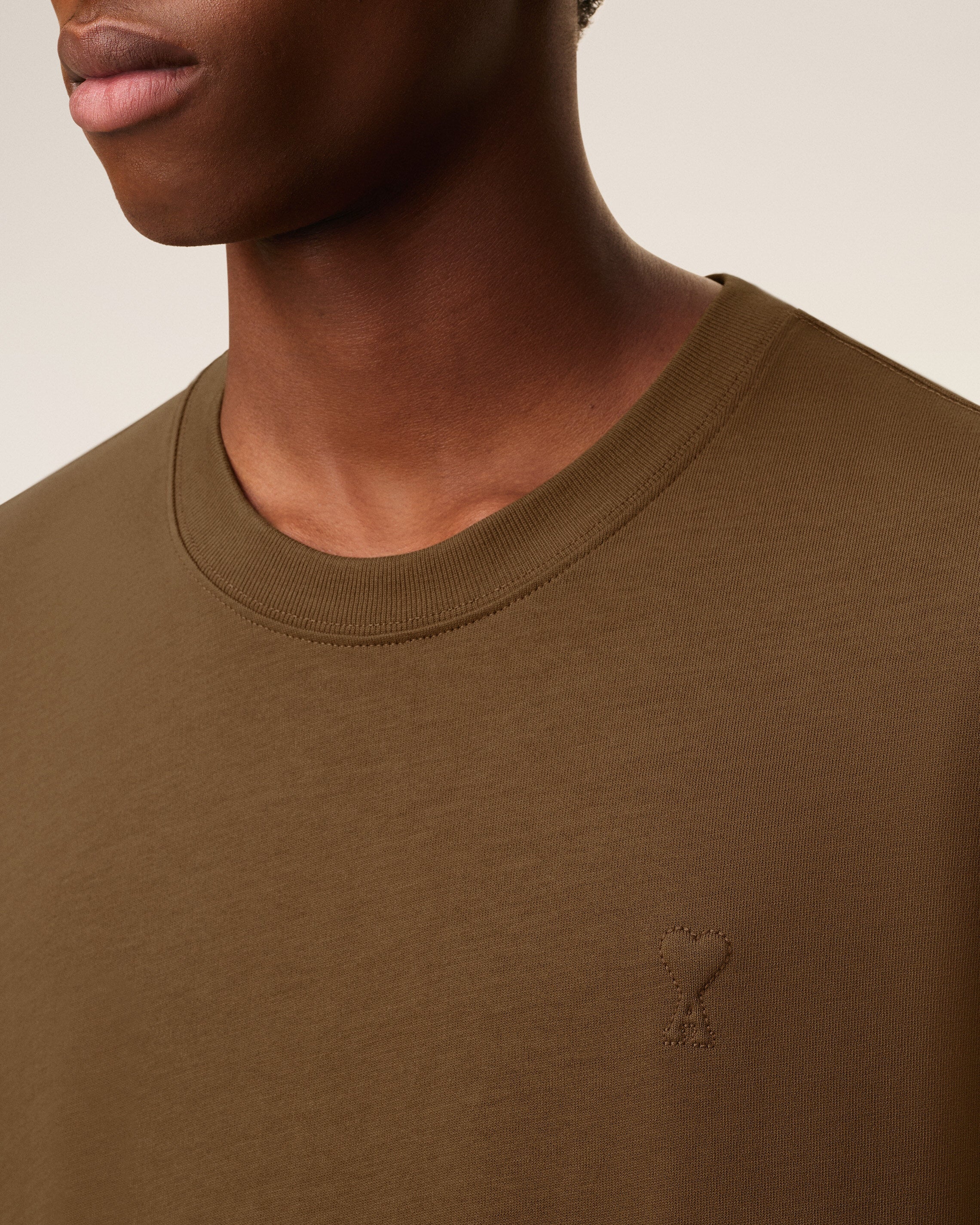 Brown Cotton Ami De Coeur T-shirt HAZELNUT
