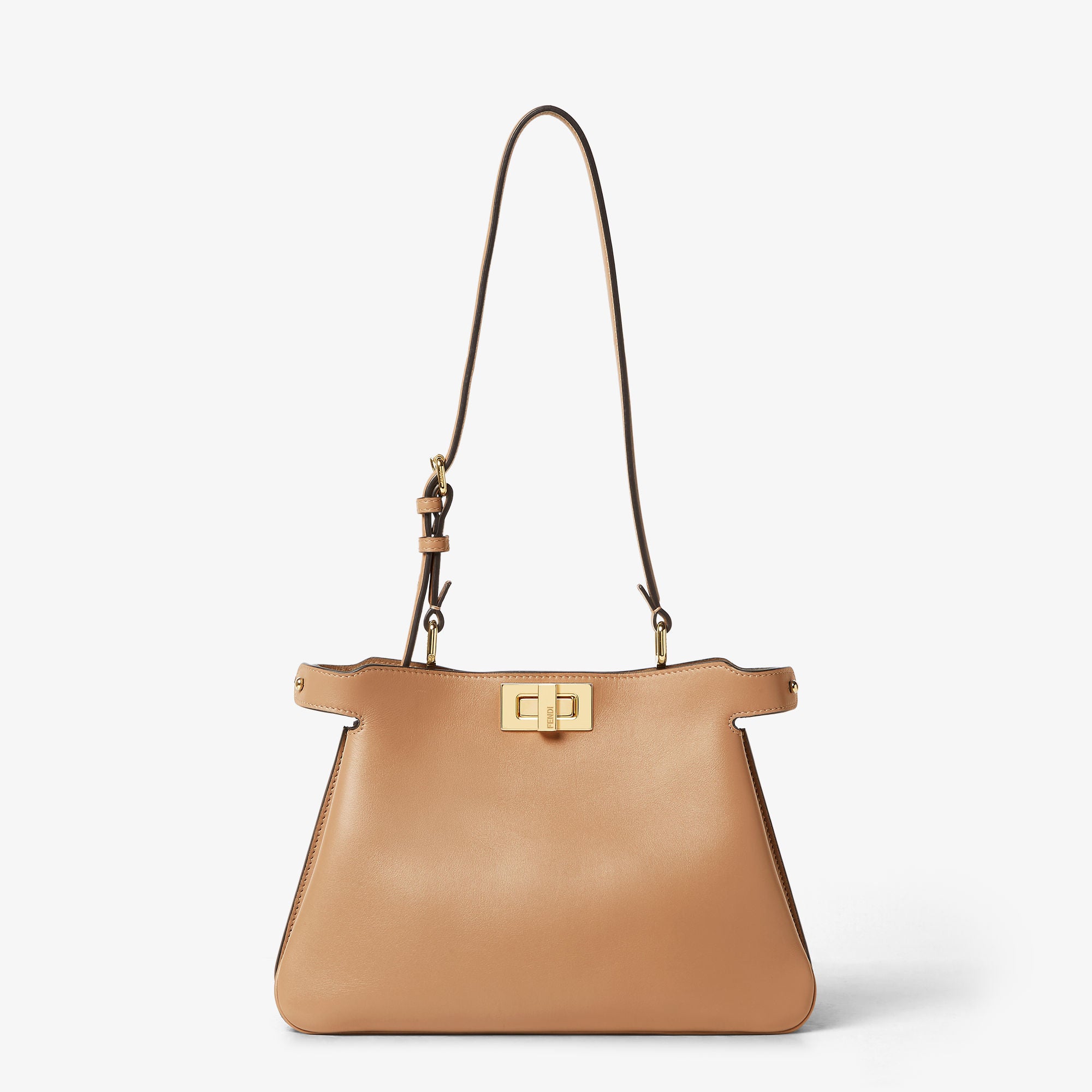Peekaboo Soft Small Cappuccino-colored leather bag
