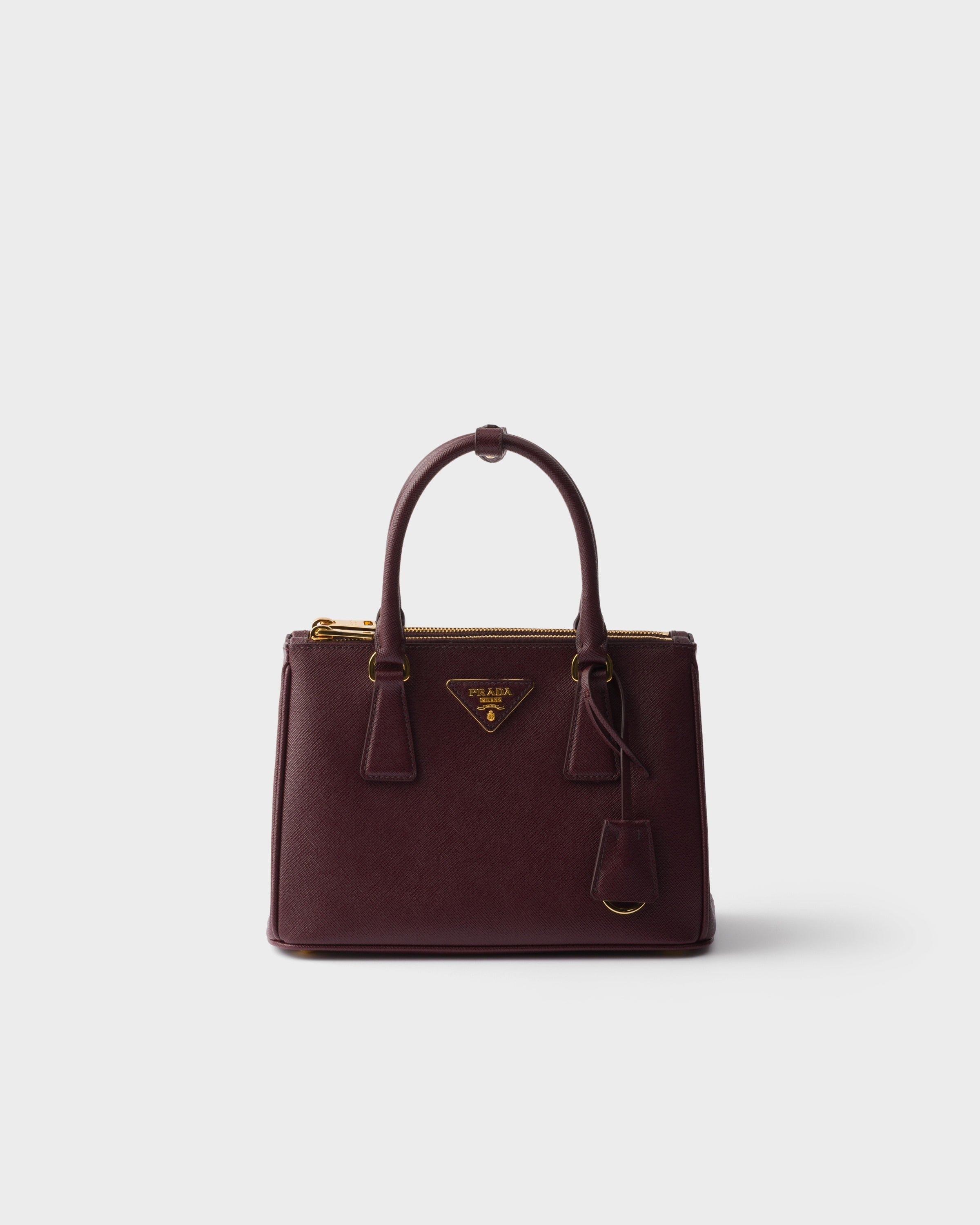 Small Prada Galleria Saffiano leather bag Burgundy