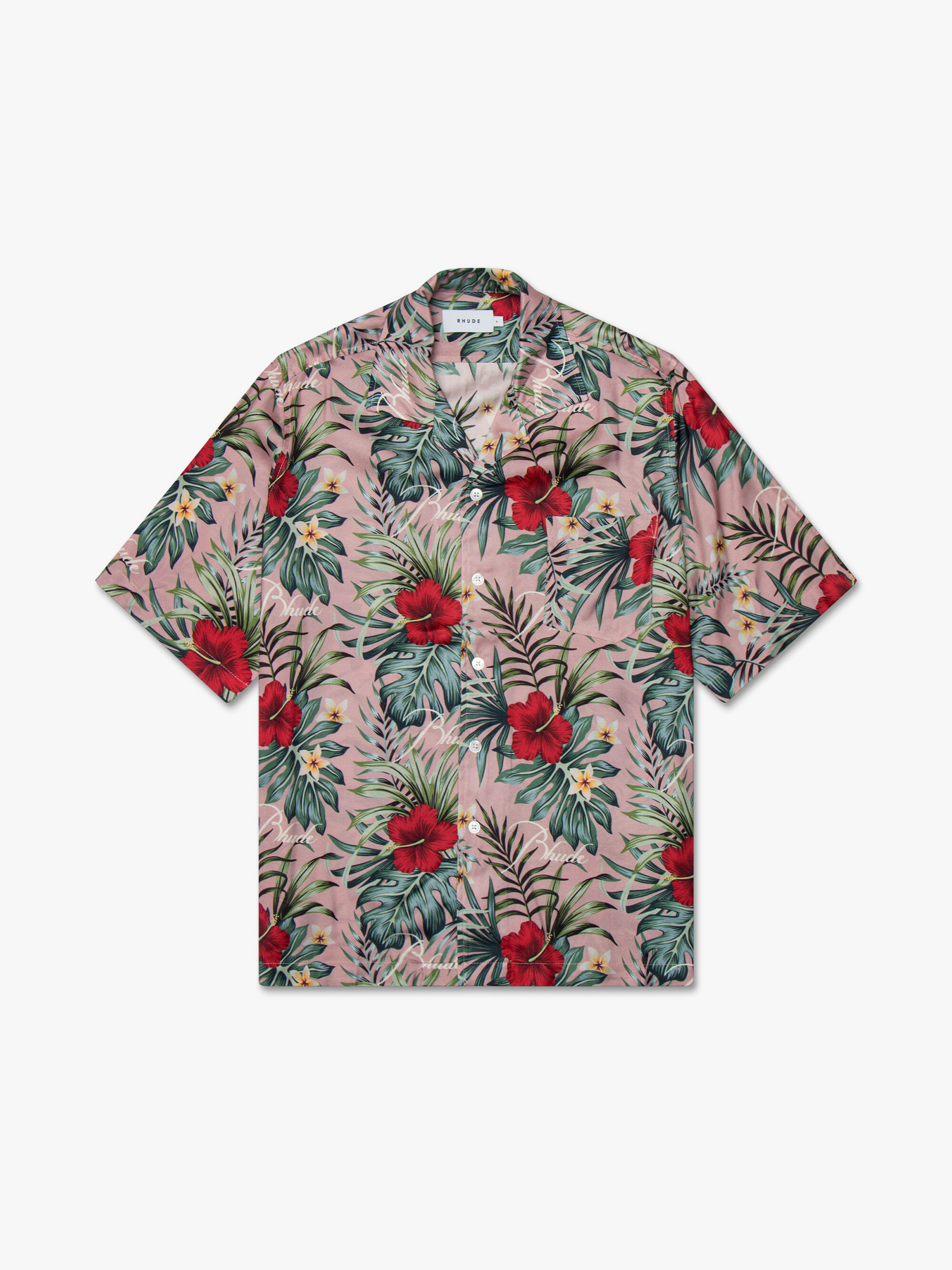 HAWAIIAN LOGO RAYON SHIRT - MAUVE/MULTI