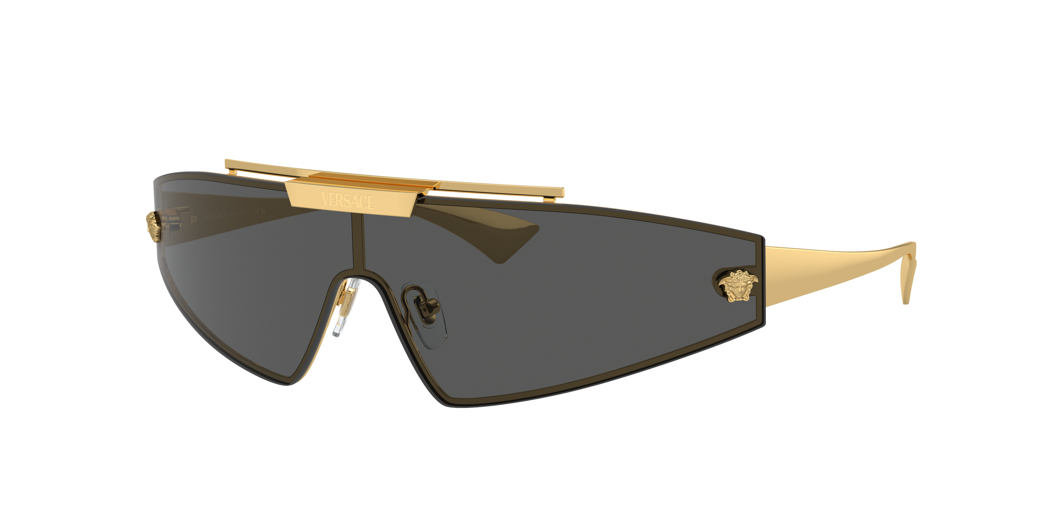 Versace Grey & Gold Hardware Sunglasses