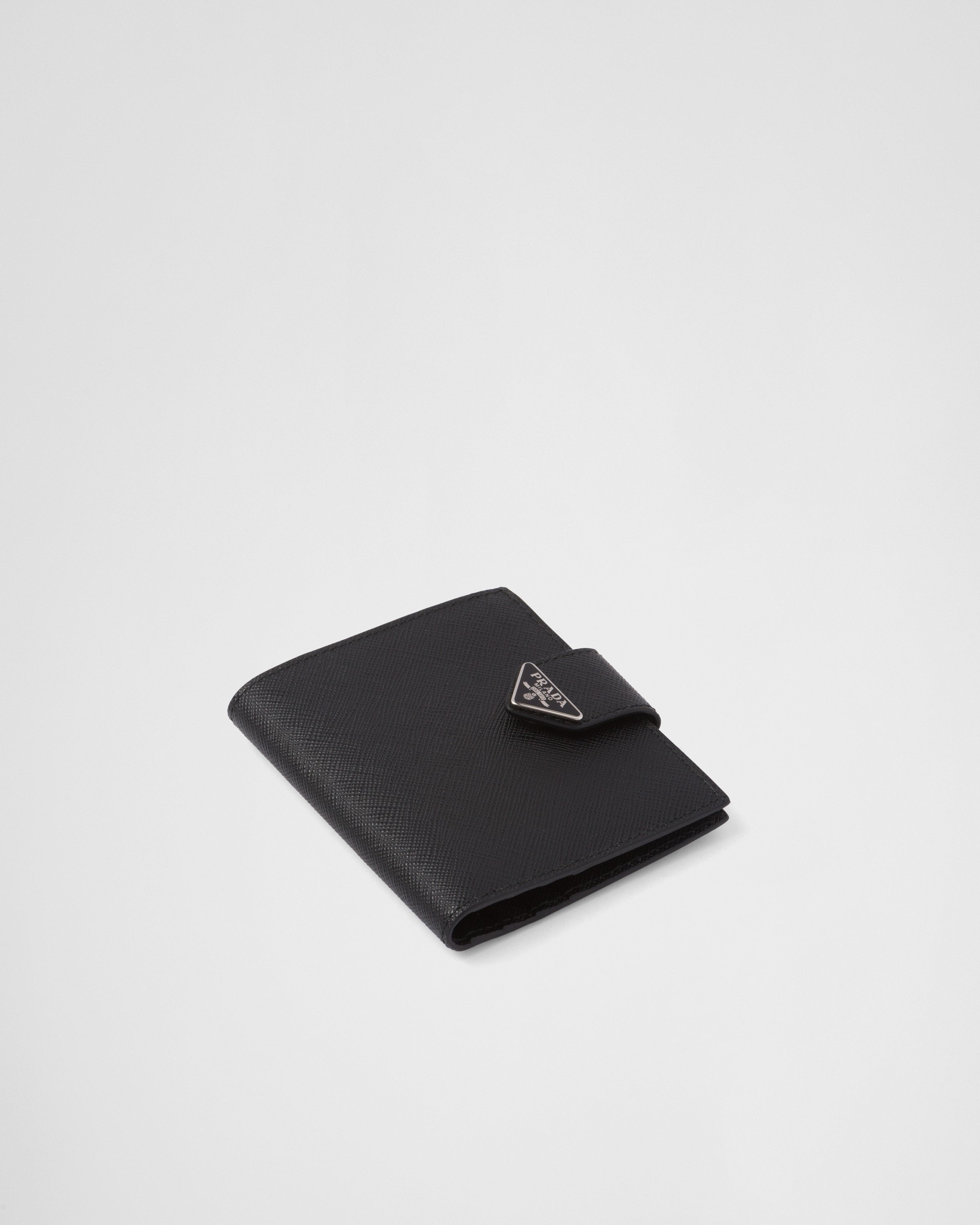 Saffiano leather wallet Black