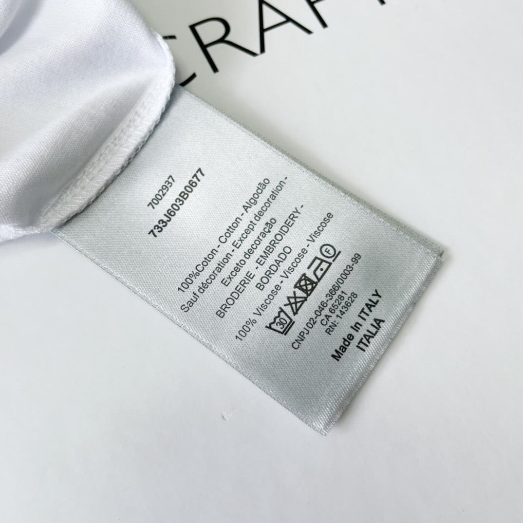Dior Bee Embroidered T-Shirt White
